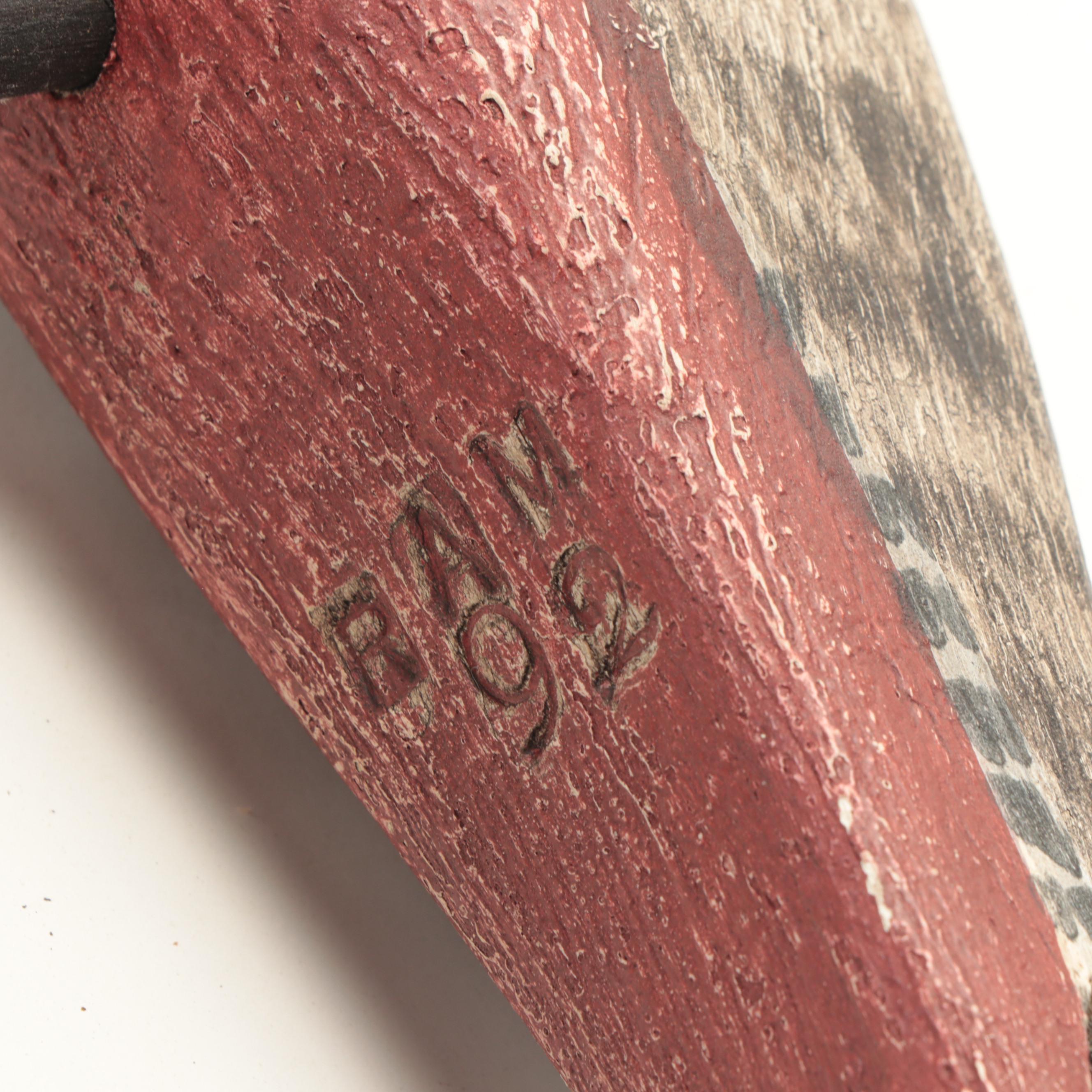 Richard Morgan Signed Hand-Painted Carved Wood Shore Bird Figurines, 1992