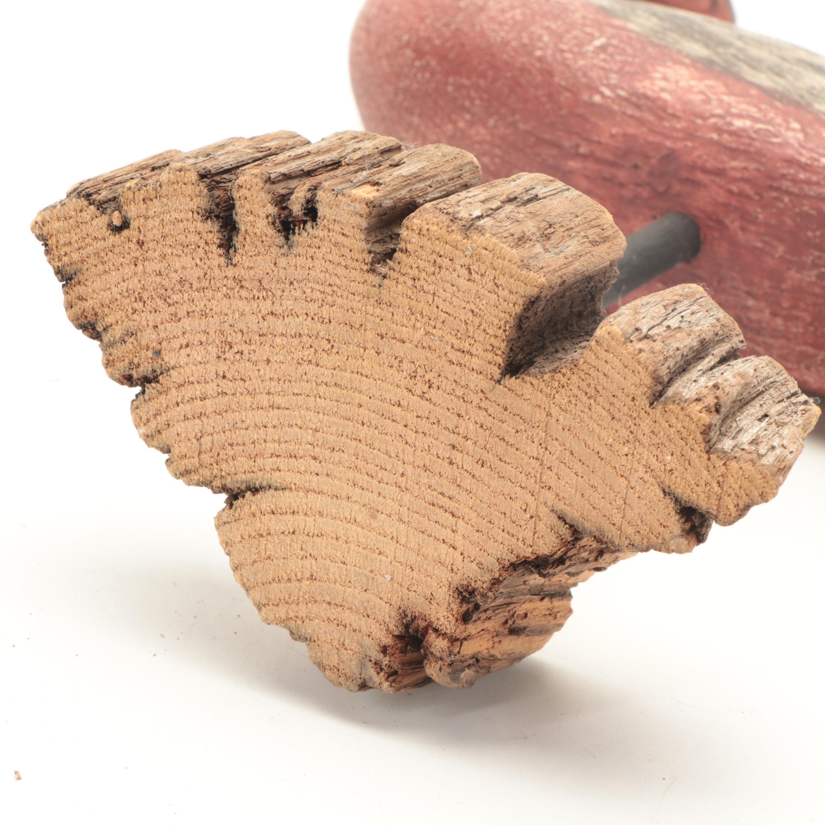 Richard Morgan Signed Hand-Painted Carved Wood Shore Bird Figurines, 1992