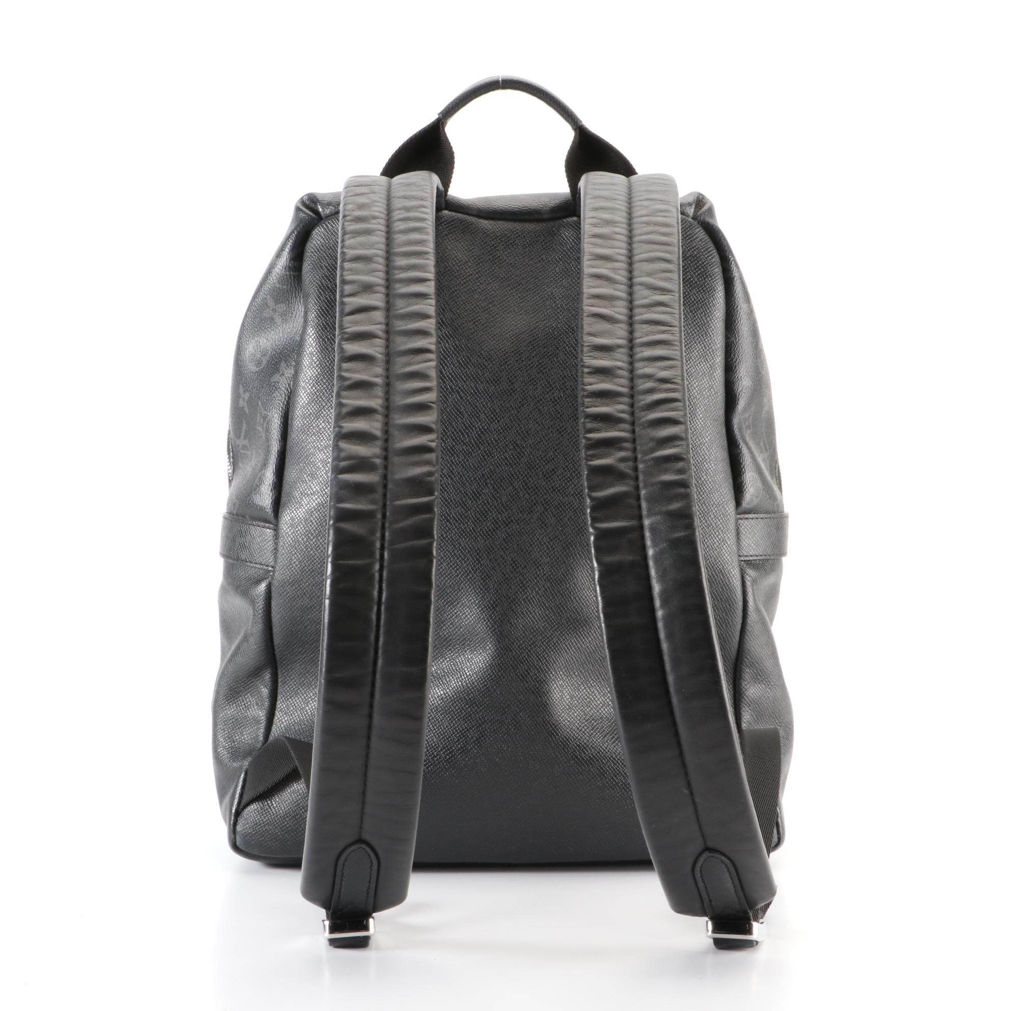 Louis Vuitton Discovery Backpack PM Taïga Leather/Monogram Eclipse Canvas, Box