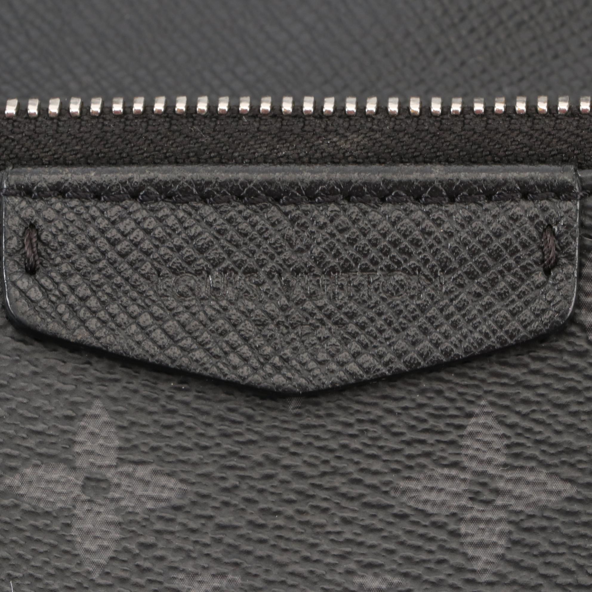 Louis Vuitton Discovery Backpack PM Taïga Leather/Monogram Eclipse Canvas, Box