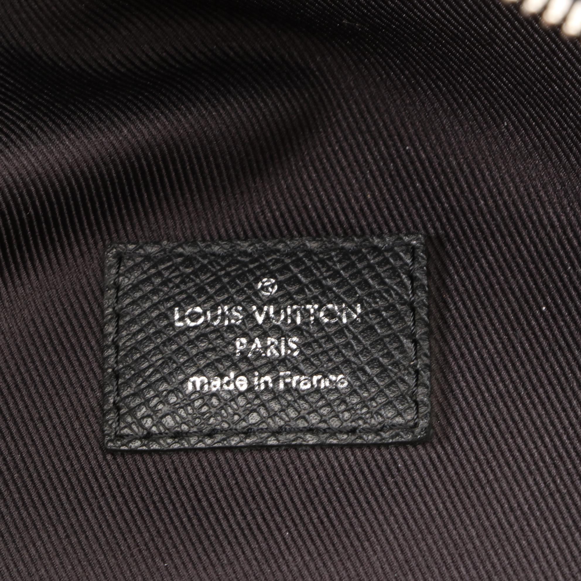 Louis Vuitton Discovery Backpack PM Taïga Leather/Monogram Eclipse Canvas, Box