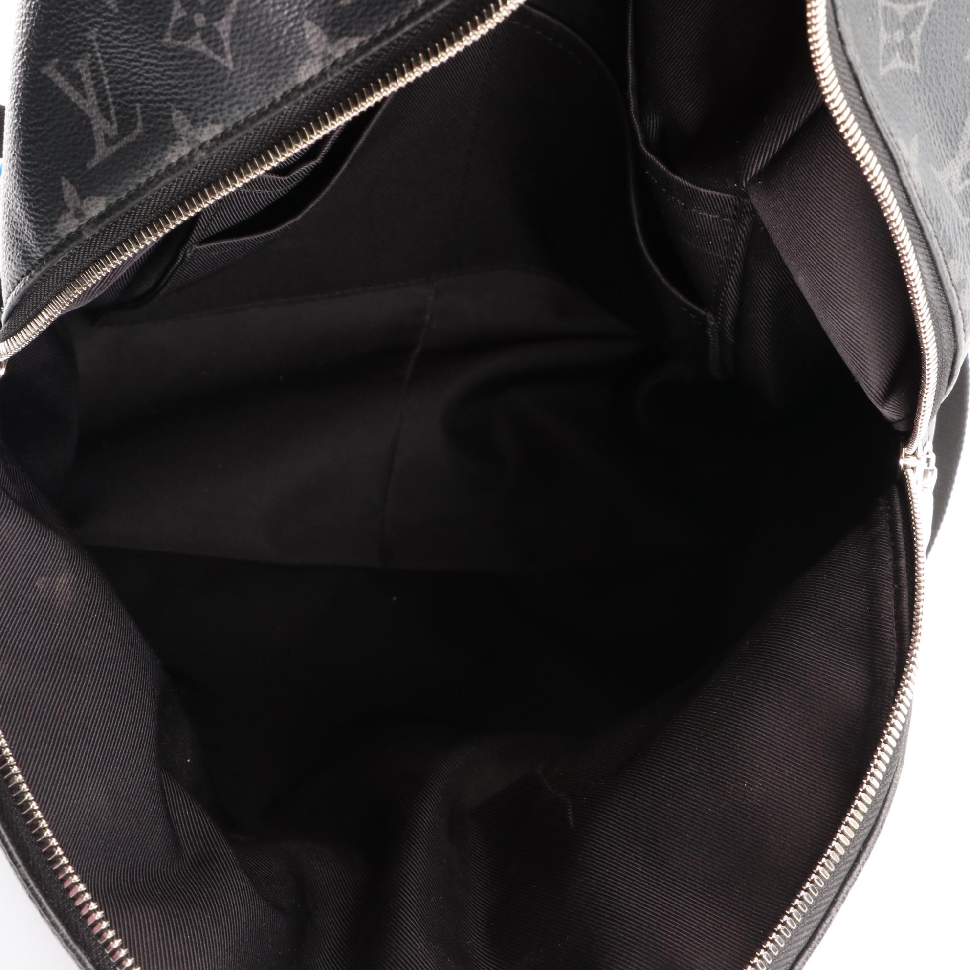 Louis Vuitton Discovery Backpack PM Taïga Leather/Monogram Eclipse Canvas, Box