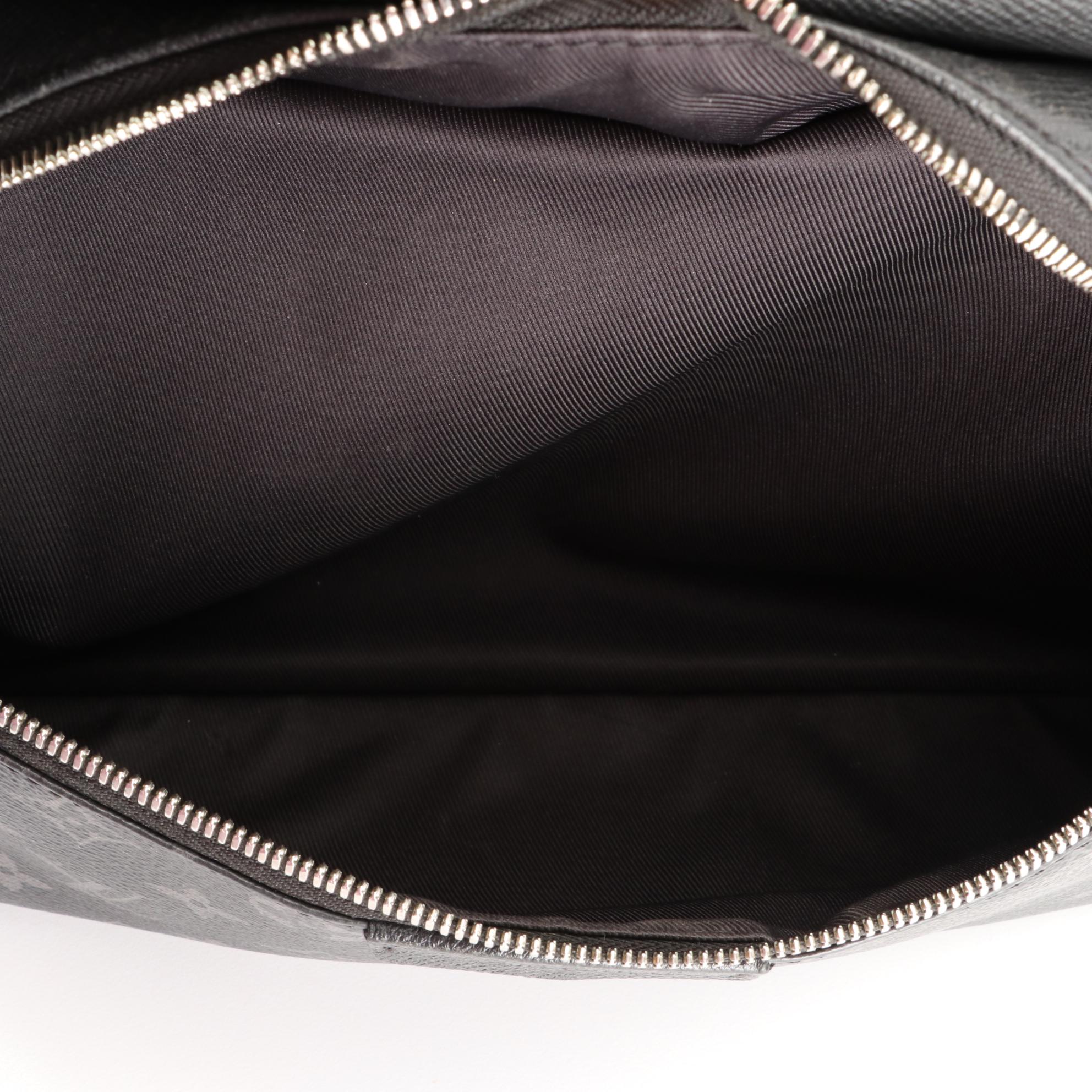 Louis Vuitton Discovery Backpack PM Taïga Leather/Monogram Eclipse Canvas, Box