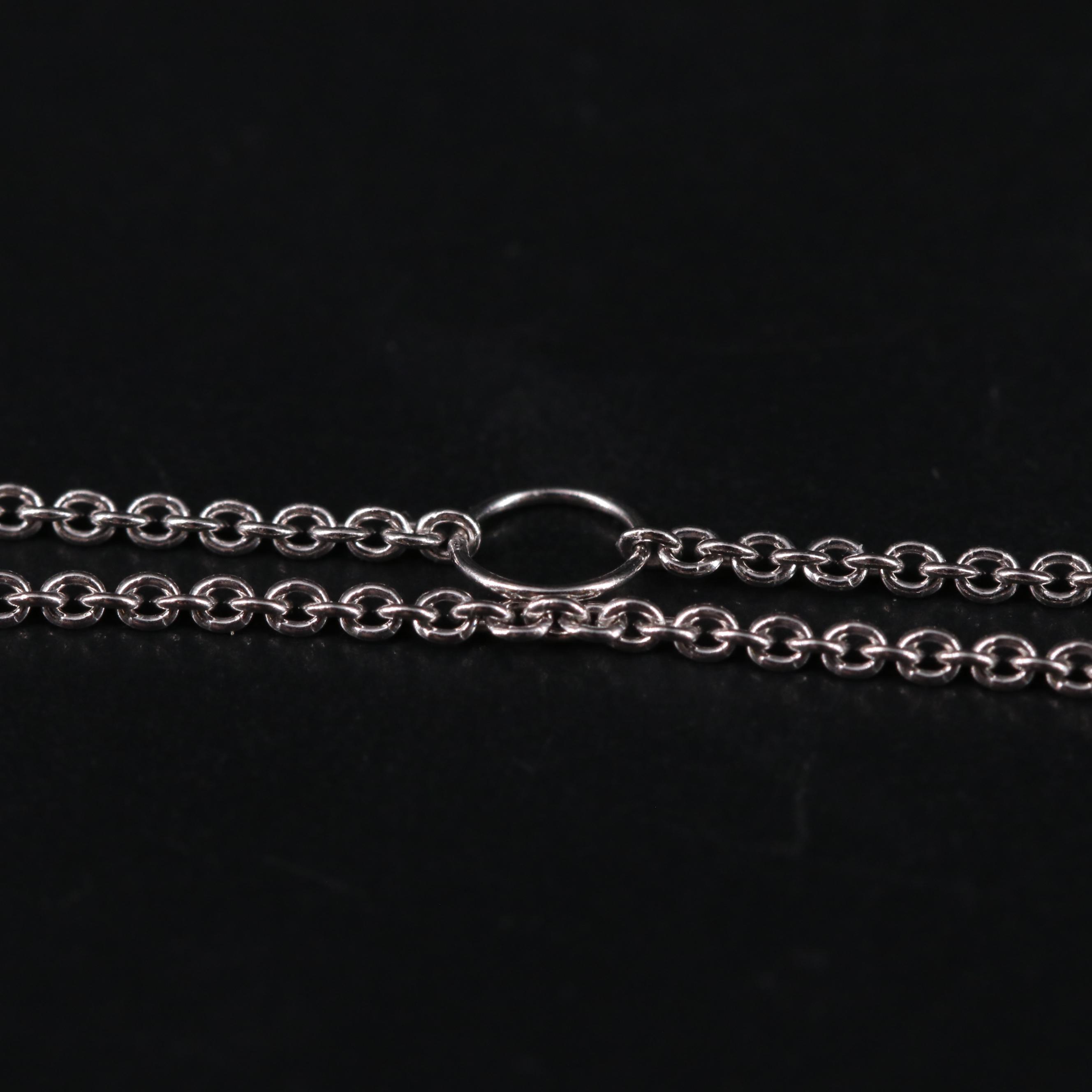 Sterling Silver Pearl and Sapphire Necklace