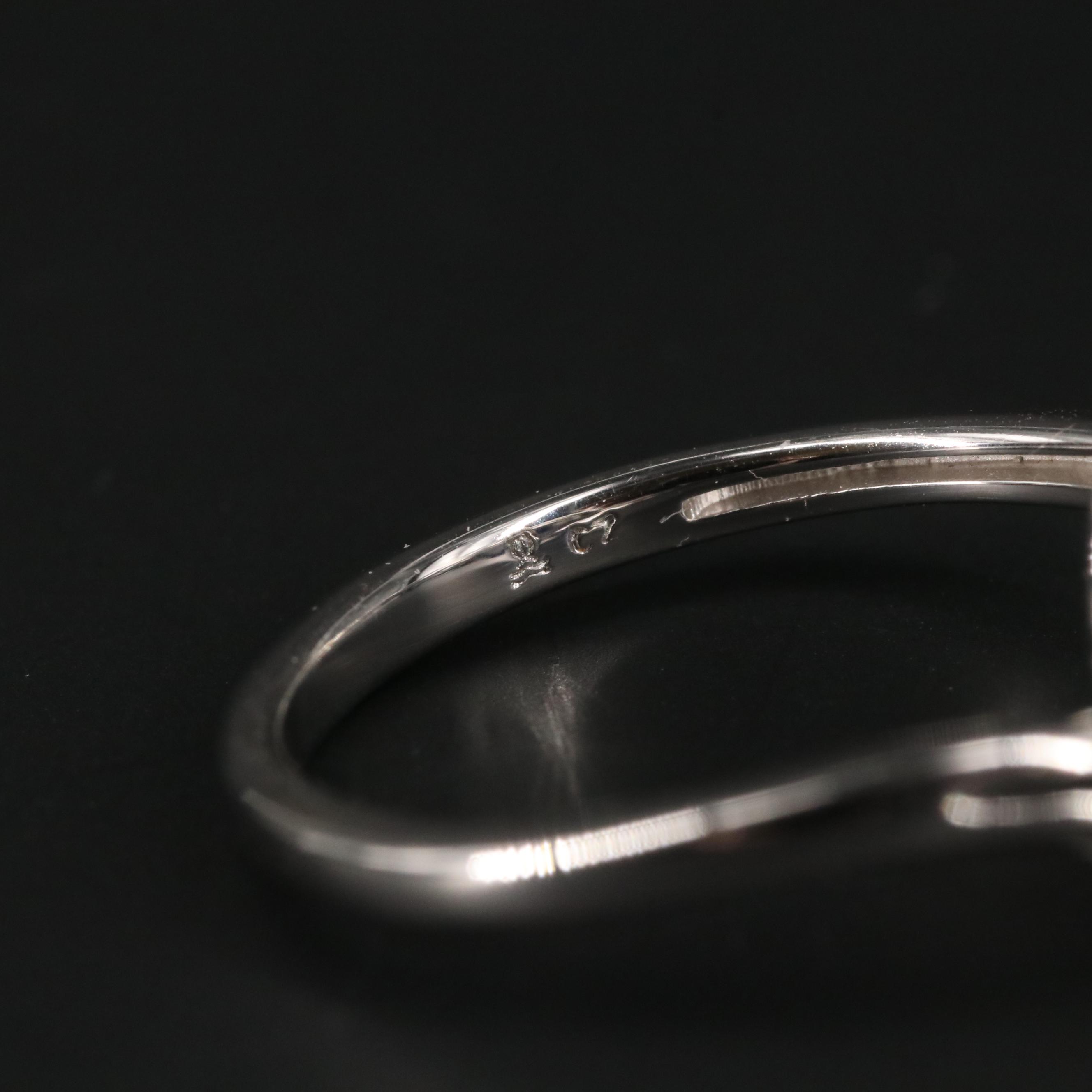 Sterling Silver Sapphire and Cubic Zirconia Ring