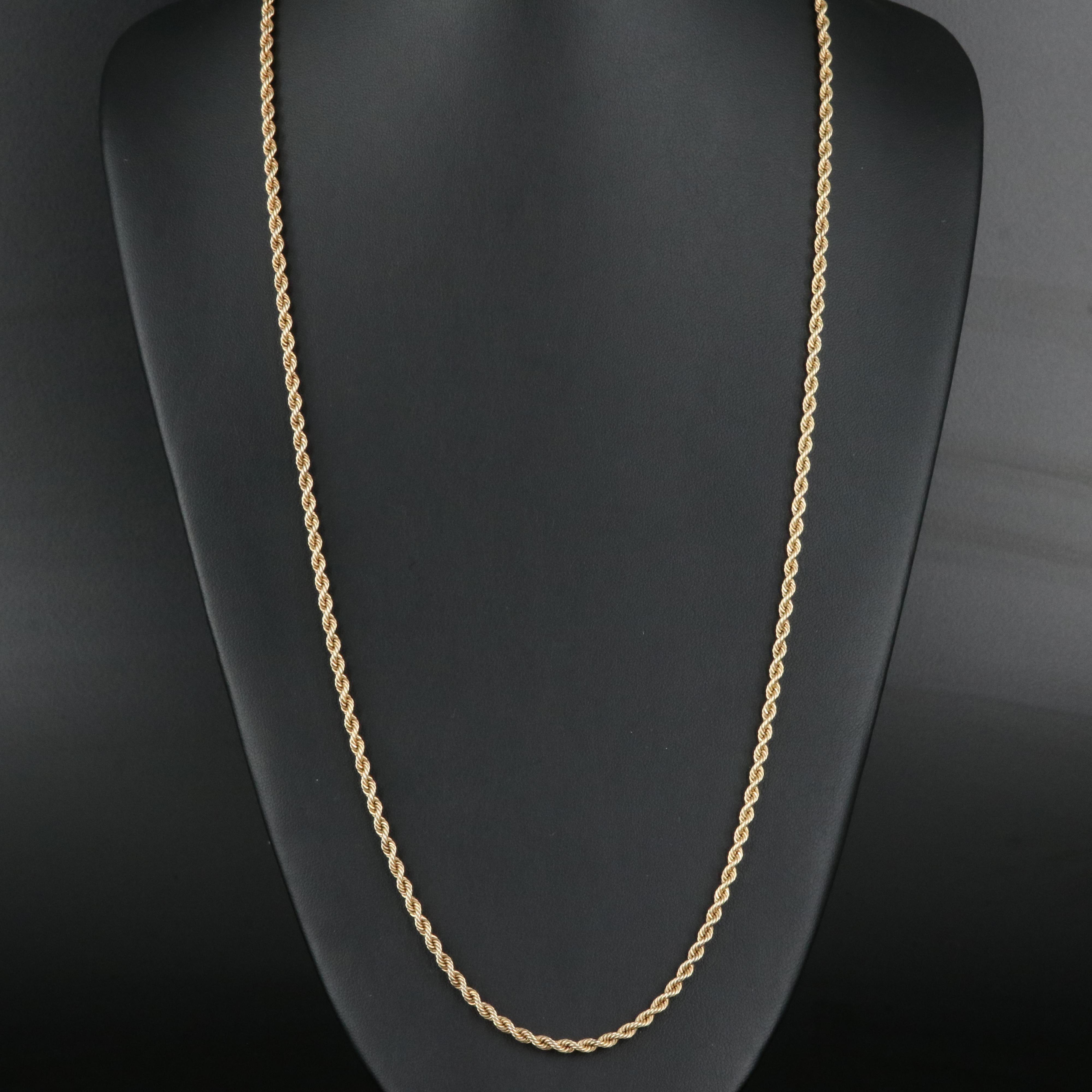 14K French Rope Chain Necklace