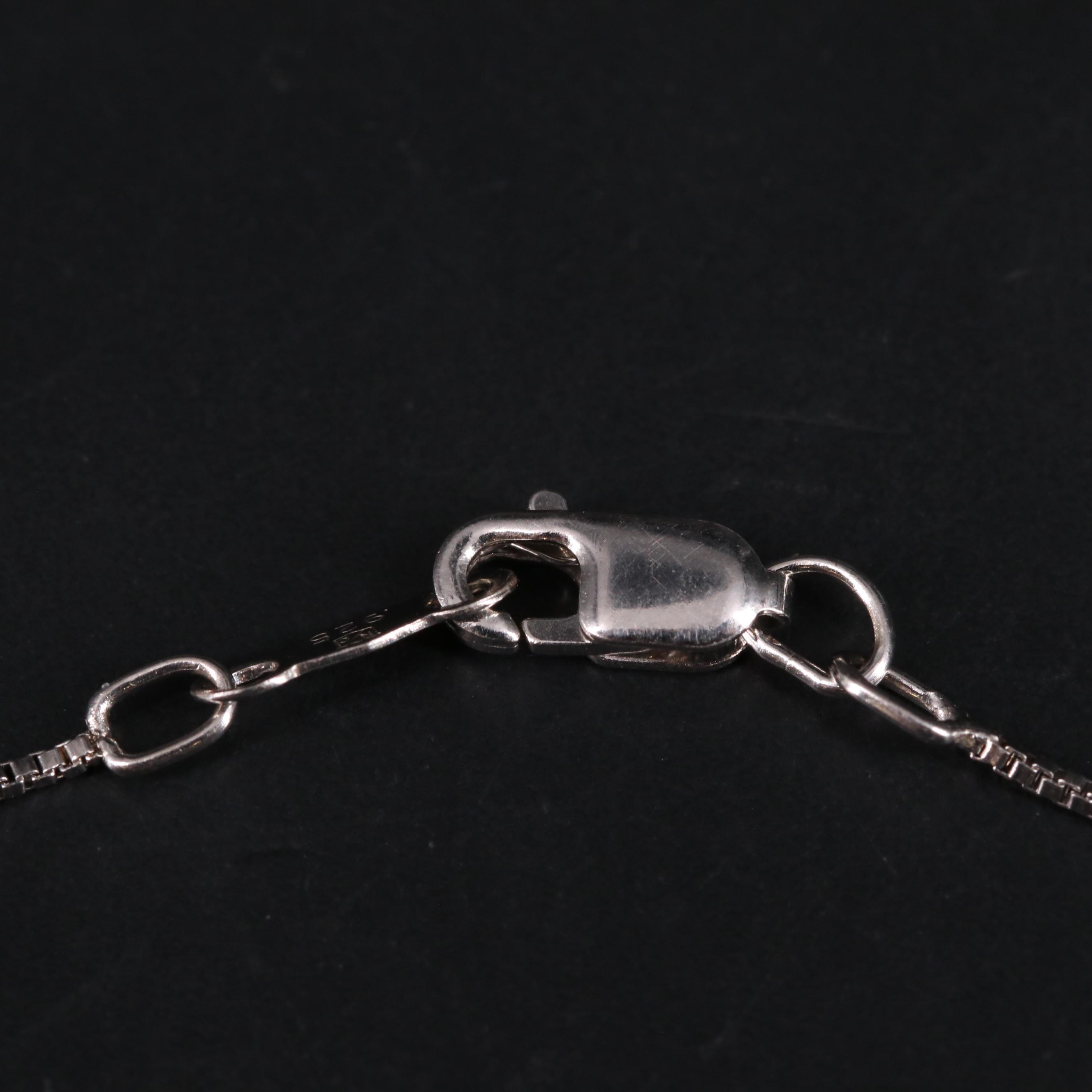 Sterling Silver Ruby and Sapphire Heart Necklace