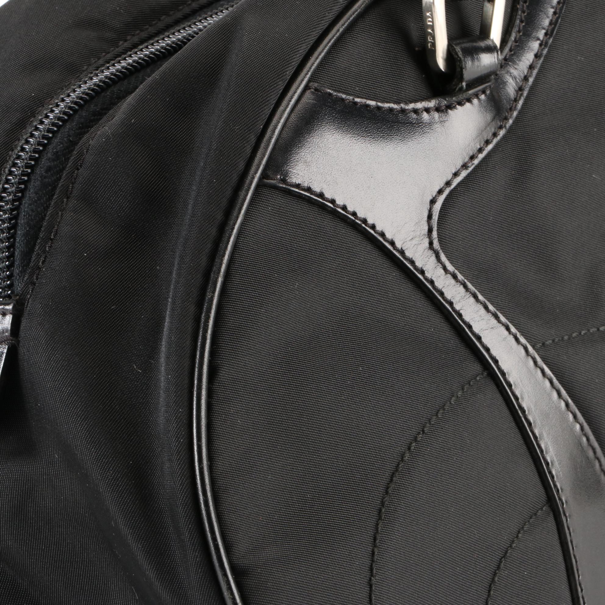 Prada Bowling Bag in Nylon and Leather