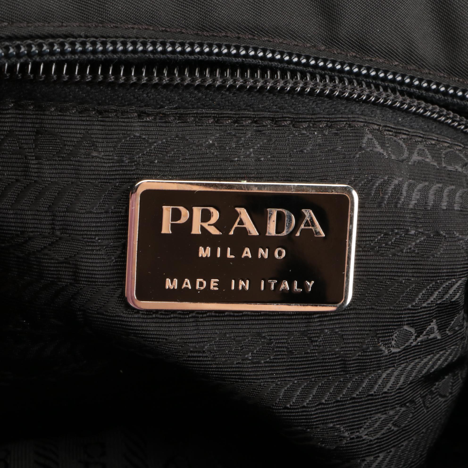 Prada Bowling Bag in Nylon and Leather