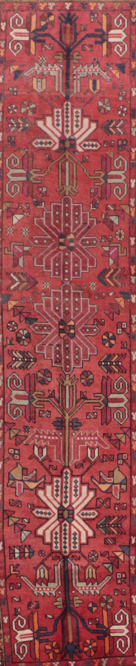 3'1 x 13' Hand-Knotted Persian Qashqai Long Rug