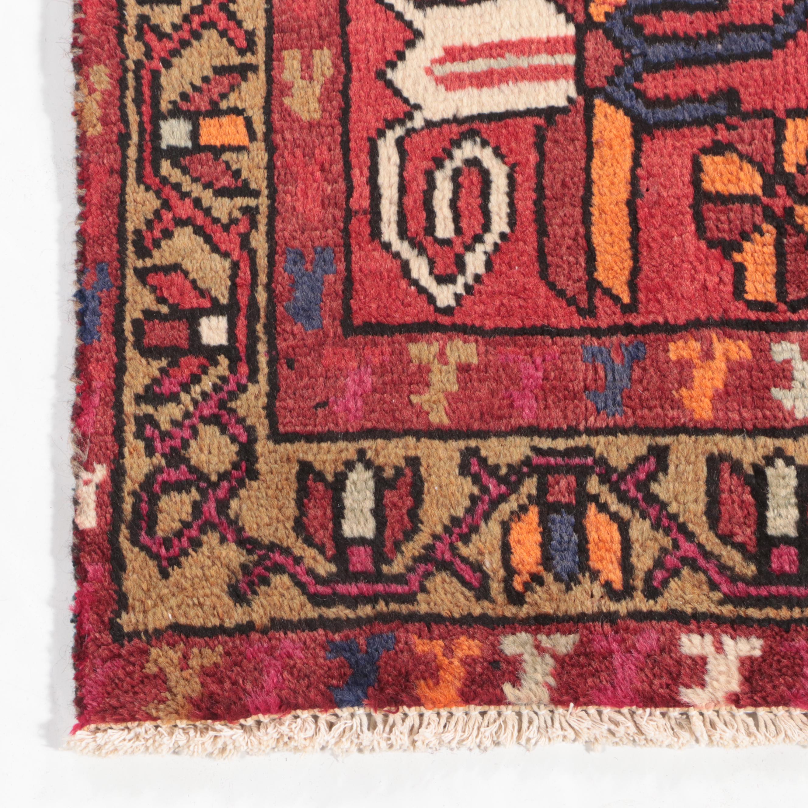 3'1 x 13' Hand-Knotted Persian Qashqai Long Rug