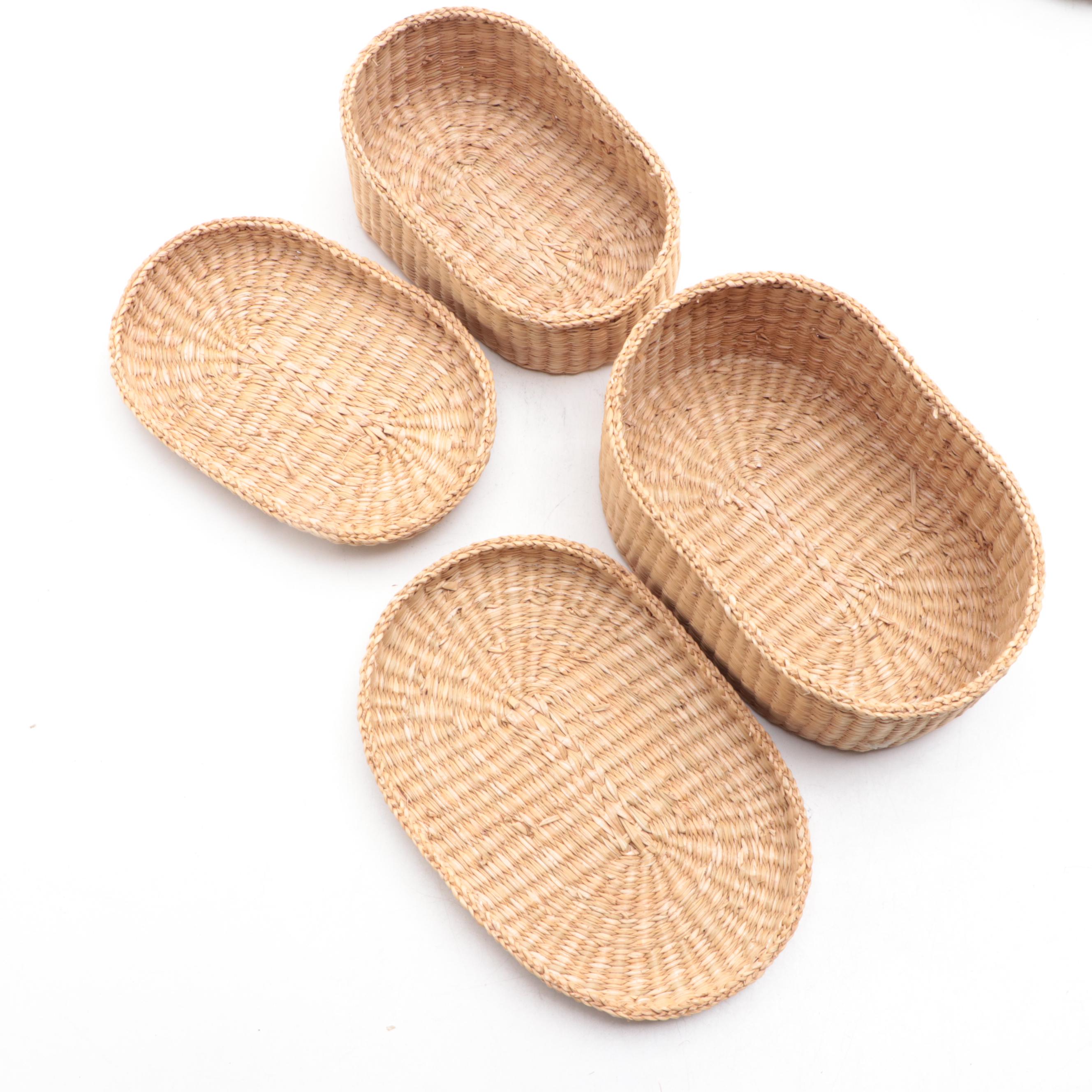 Hand-Woven Pine Needle and Seagrass Baskets and Boxes