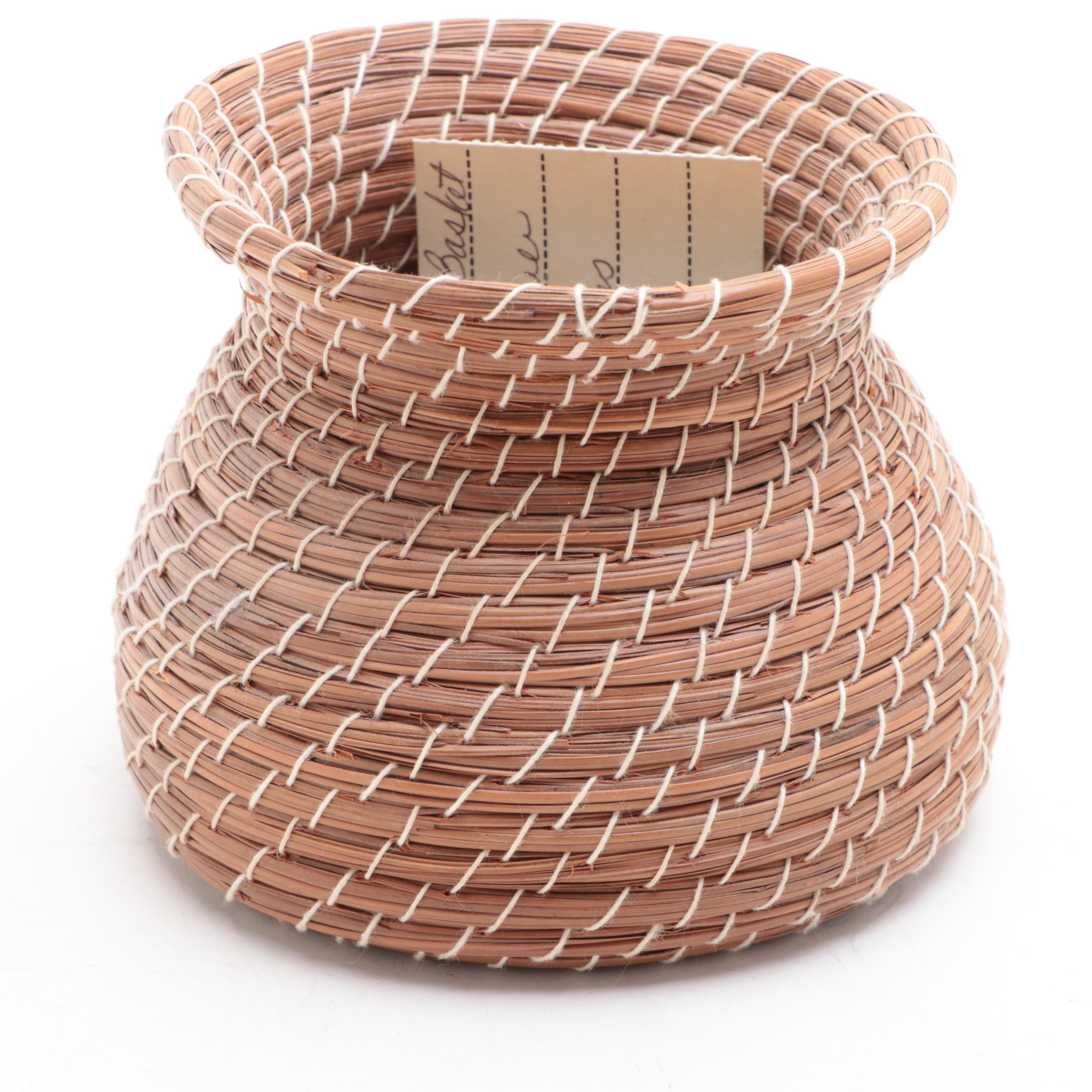 Hand-Woven Pine Needle and Seagrass Baskets and Boxes