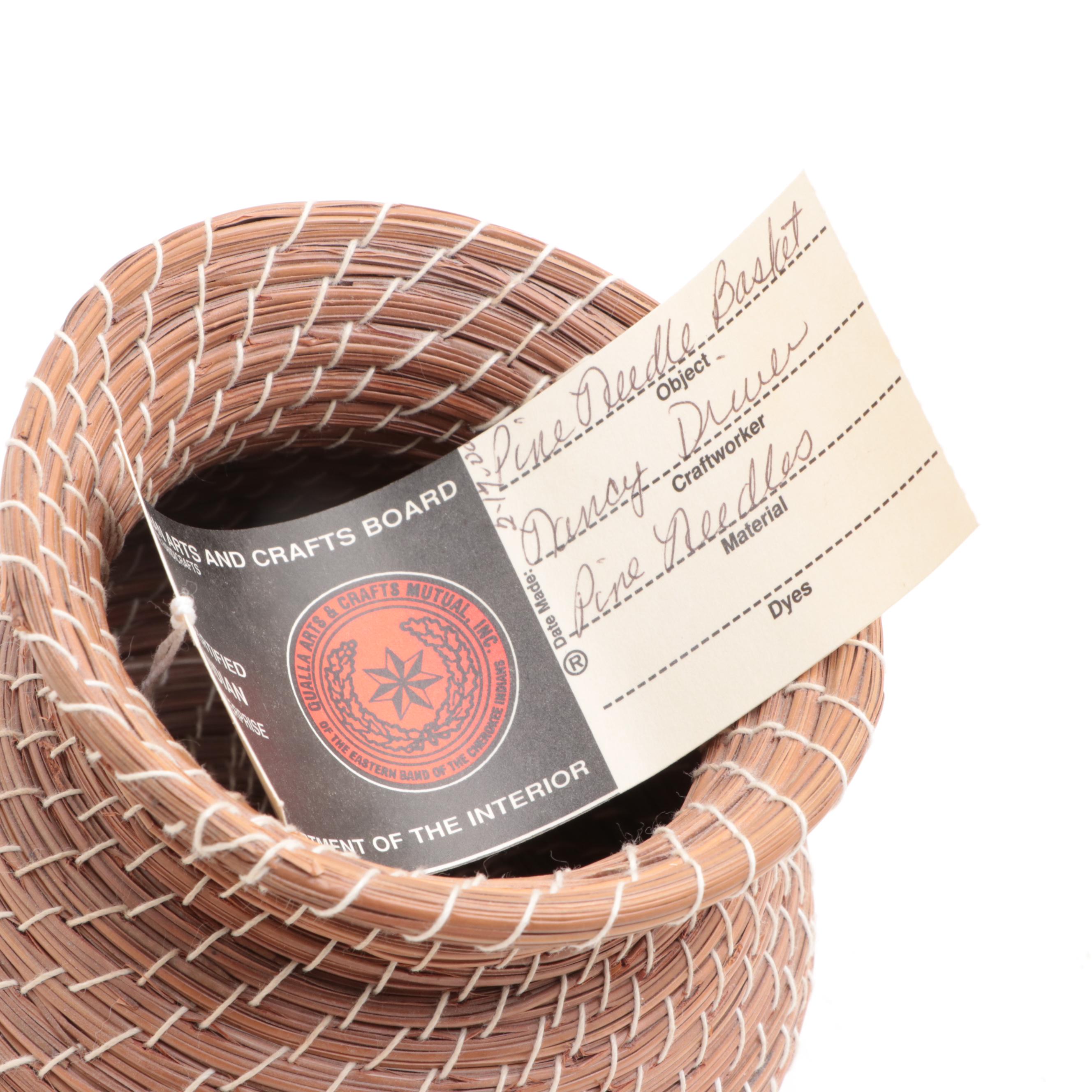 Hand-Woven Pine Needle and Seagrass Baskets and Boxes