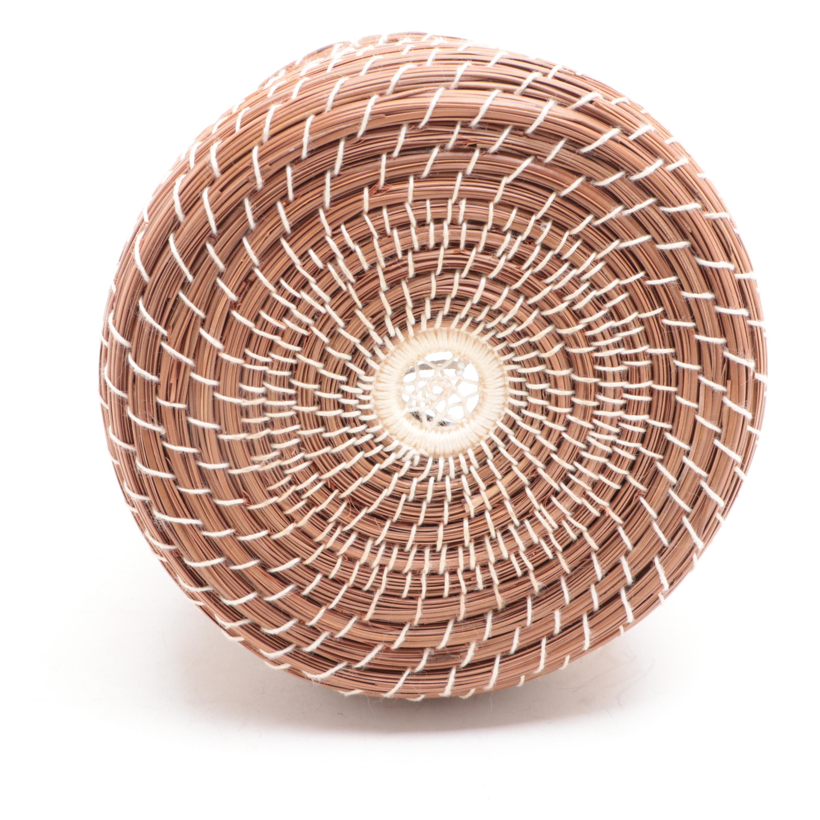 Hand-Woven Pine Needle and Seagrass Baskets and Boxes