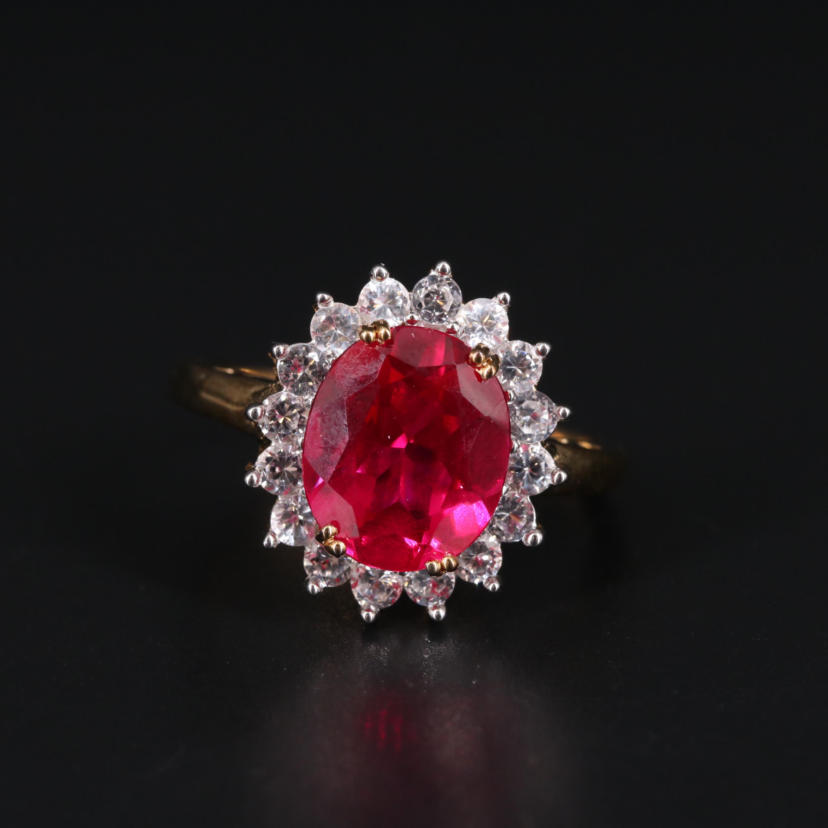 Sterling Silver Ruby and Sapphire Ring
