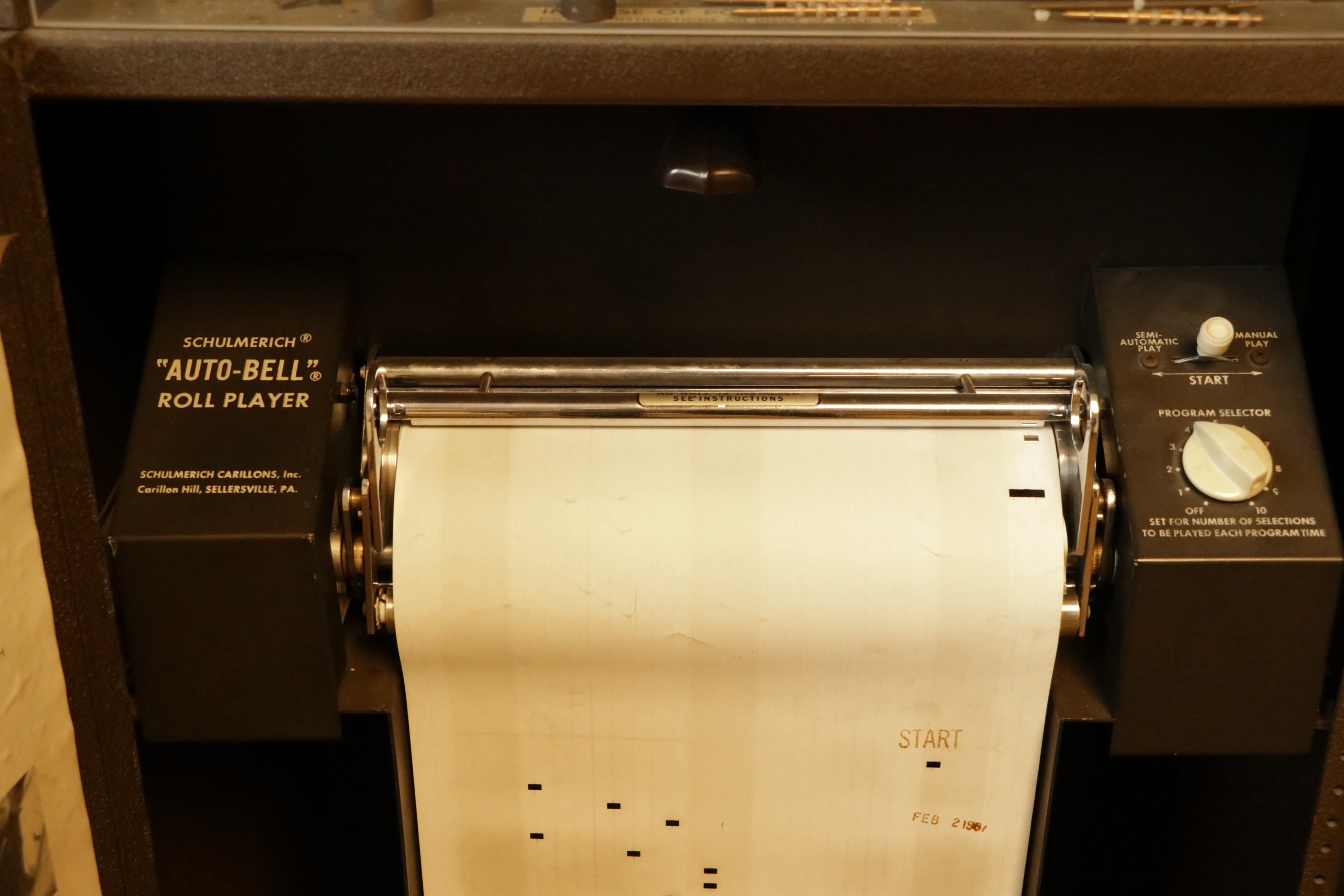Schulmerich Model 180 Series Coronation Carillon and "Auto-Bell" Roll Player