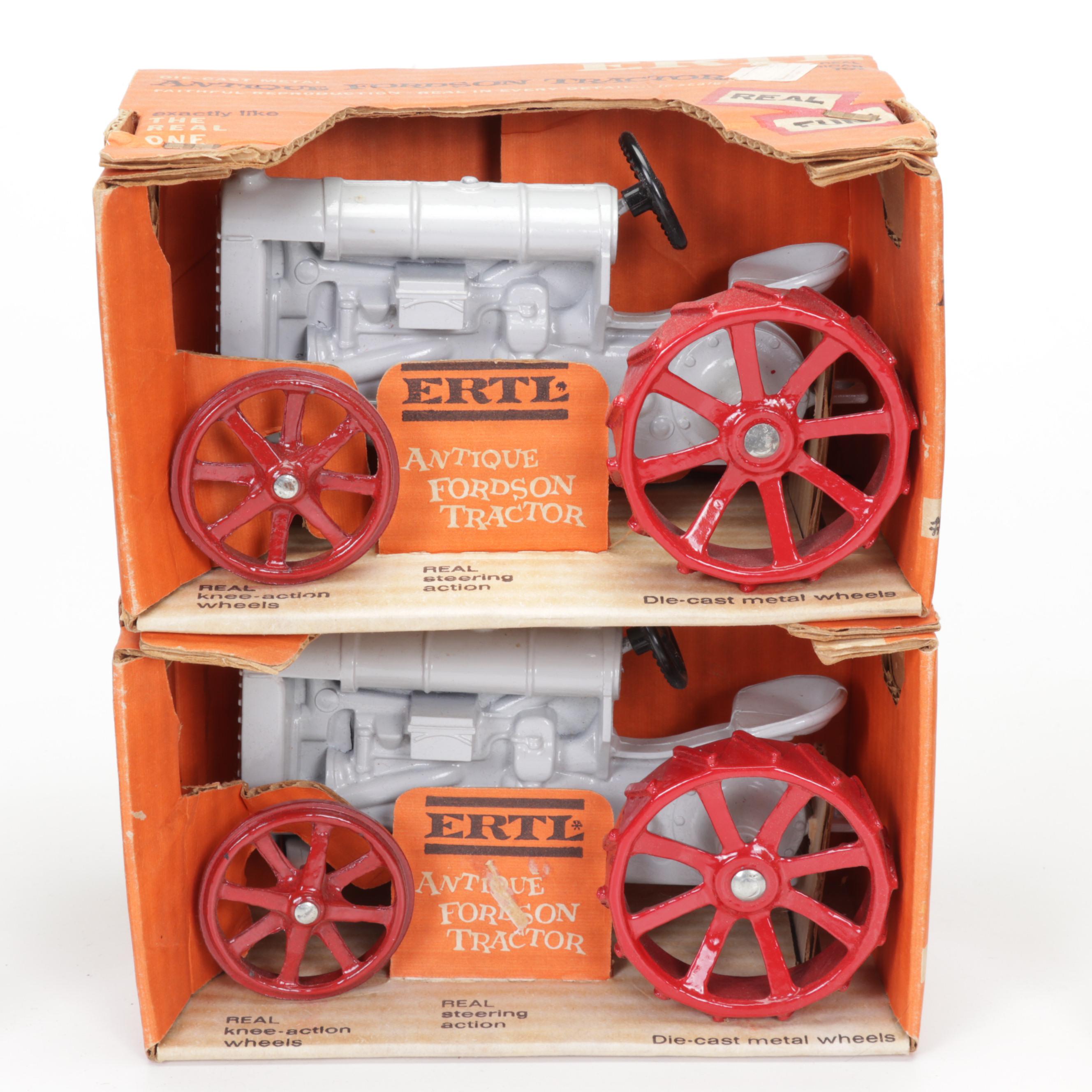 Ertl Diecast "Antique Fordson" Tractors, John Deere Model "D" Tractor and More