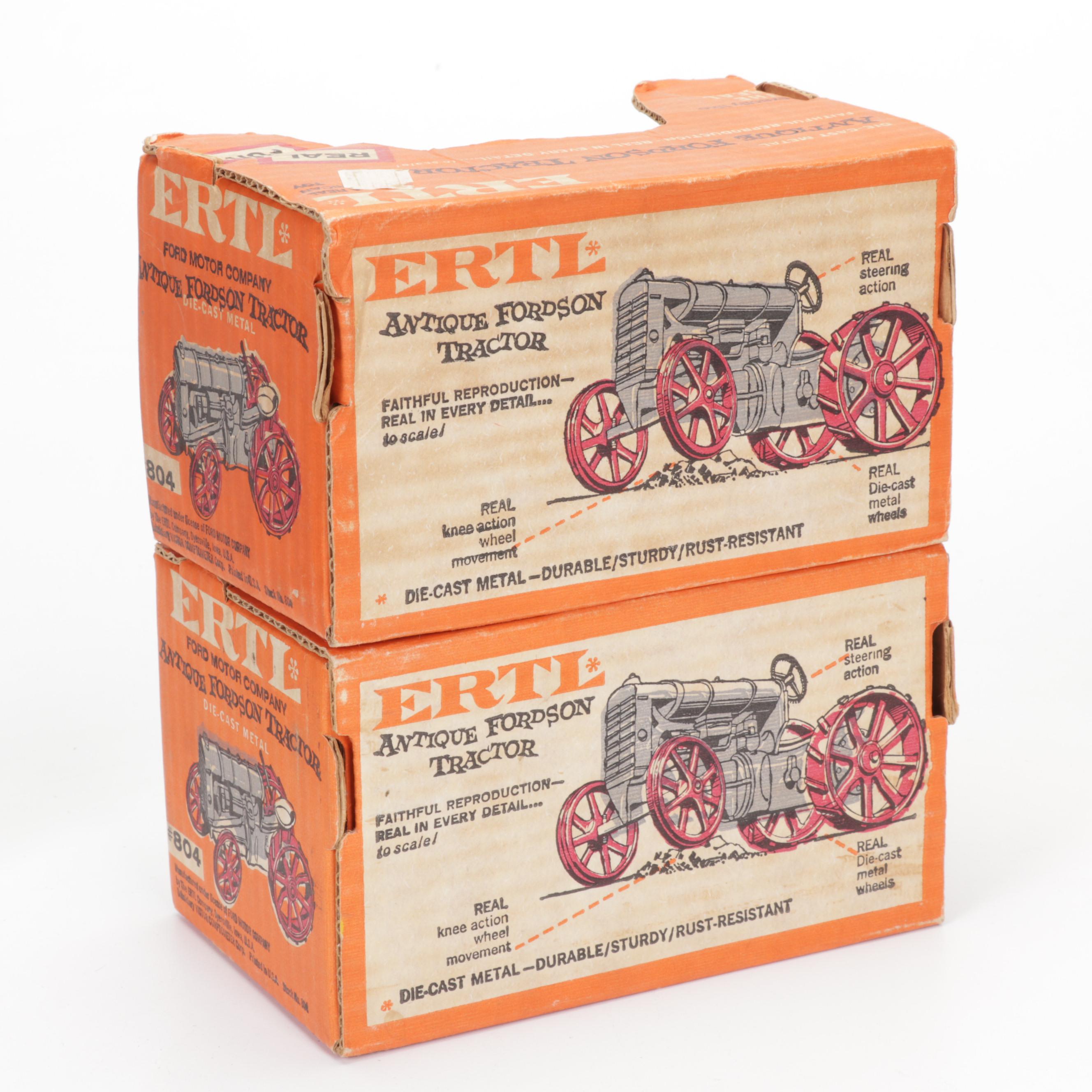 Ertl Diecast "Antique Fordson" Tractors, John Deere Model "D" Tractor and More