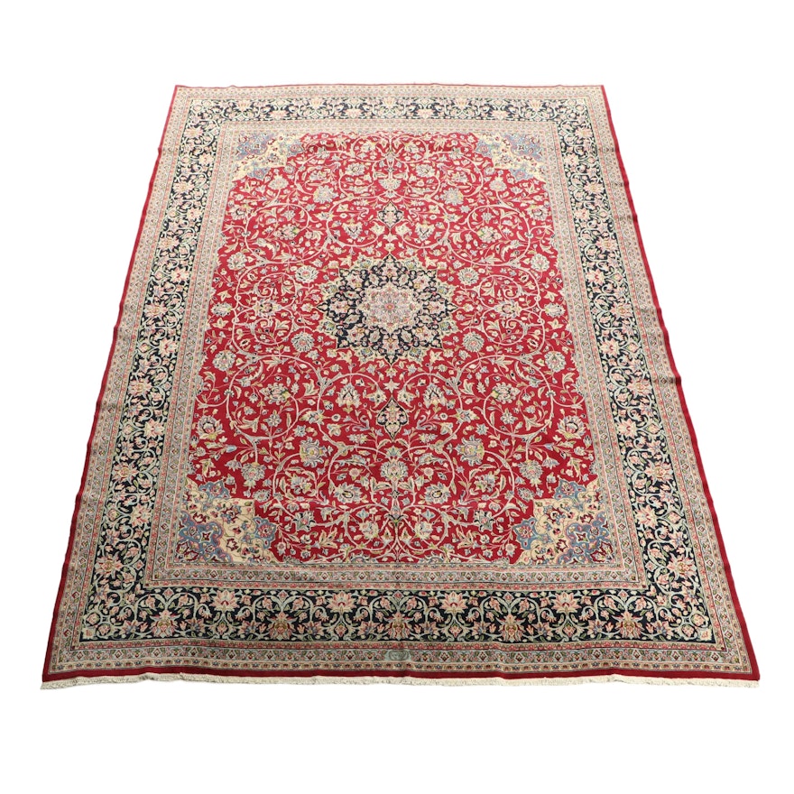 10'9 x 16' Hand-Knotted Persian Isfahan Room Sized Rug