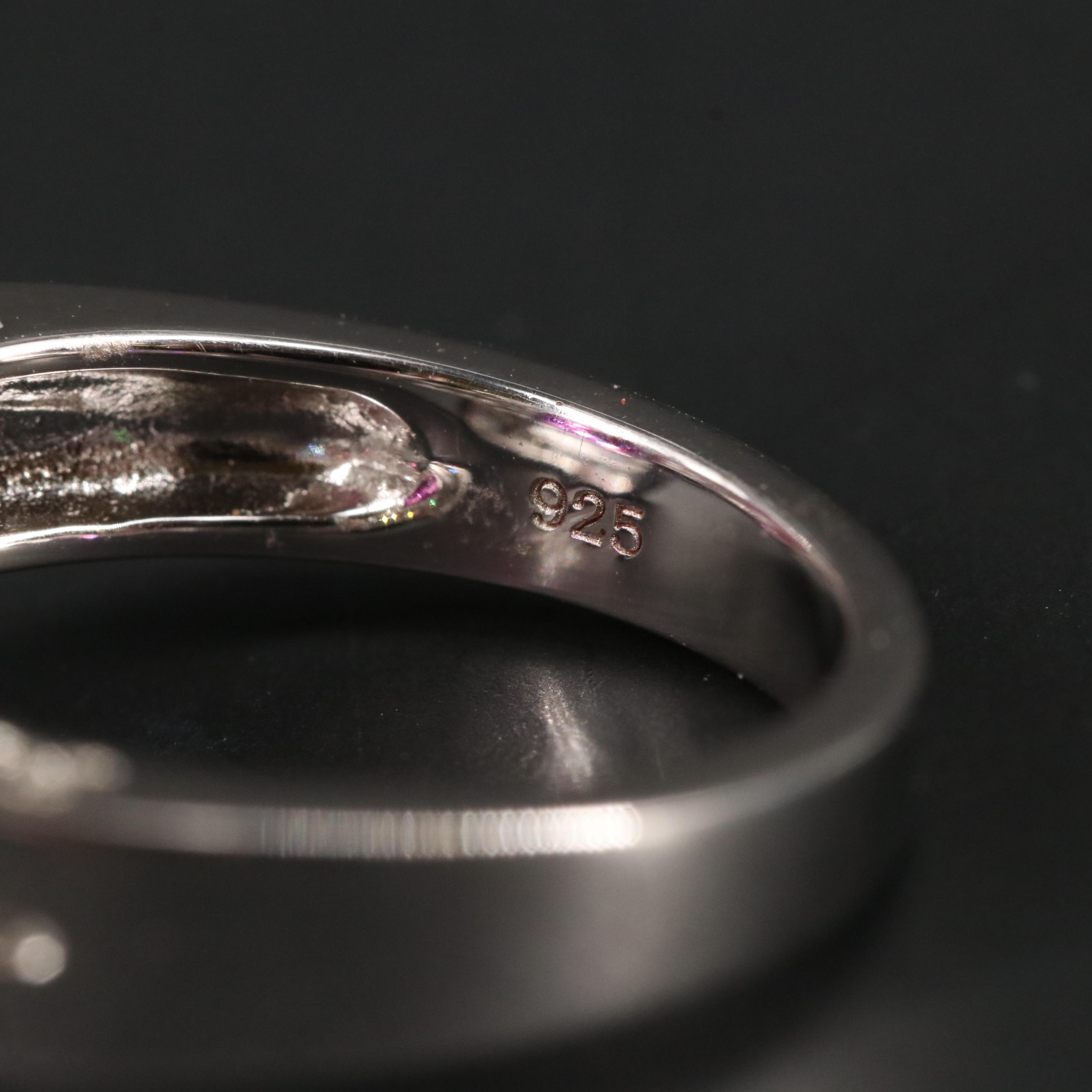 Sterling Silver Ruby and Sapphire Ring