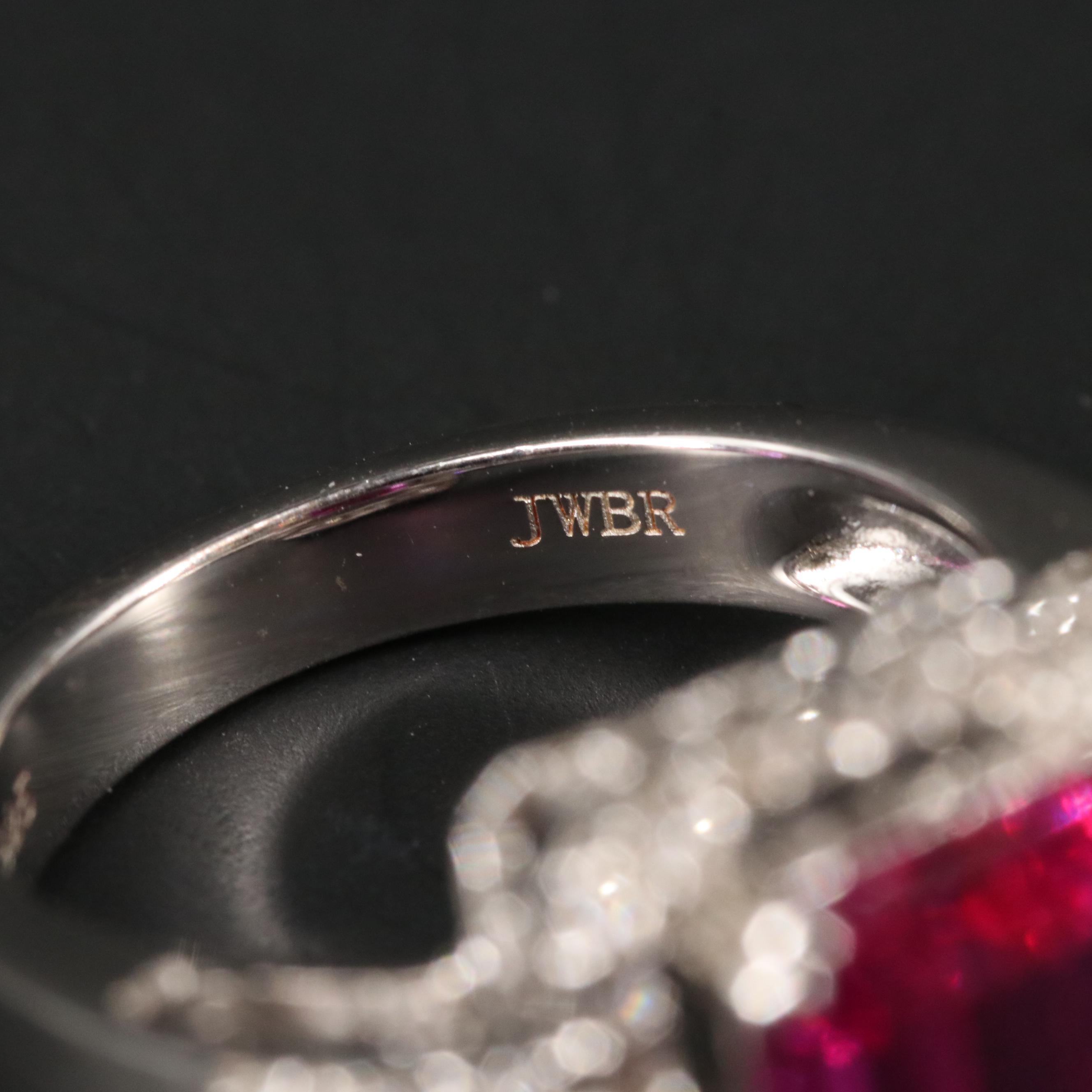 Sterling Silver Ruby and Sapphire Ring