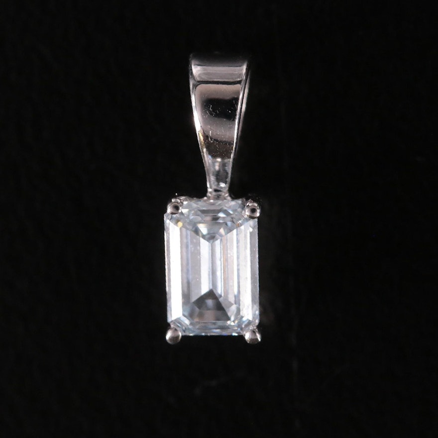 14K 0.47 CT Lab Grown Diamond Solitaire Pendant