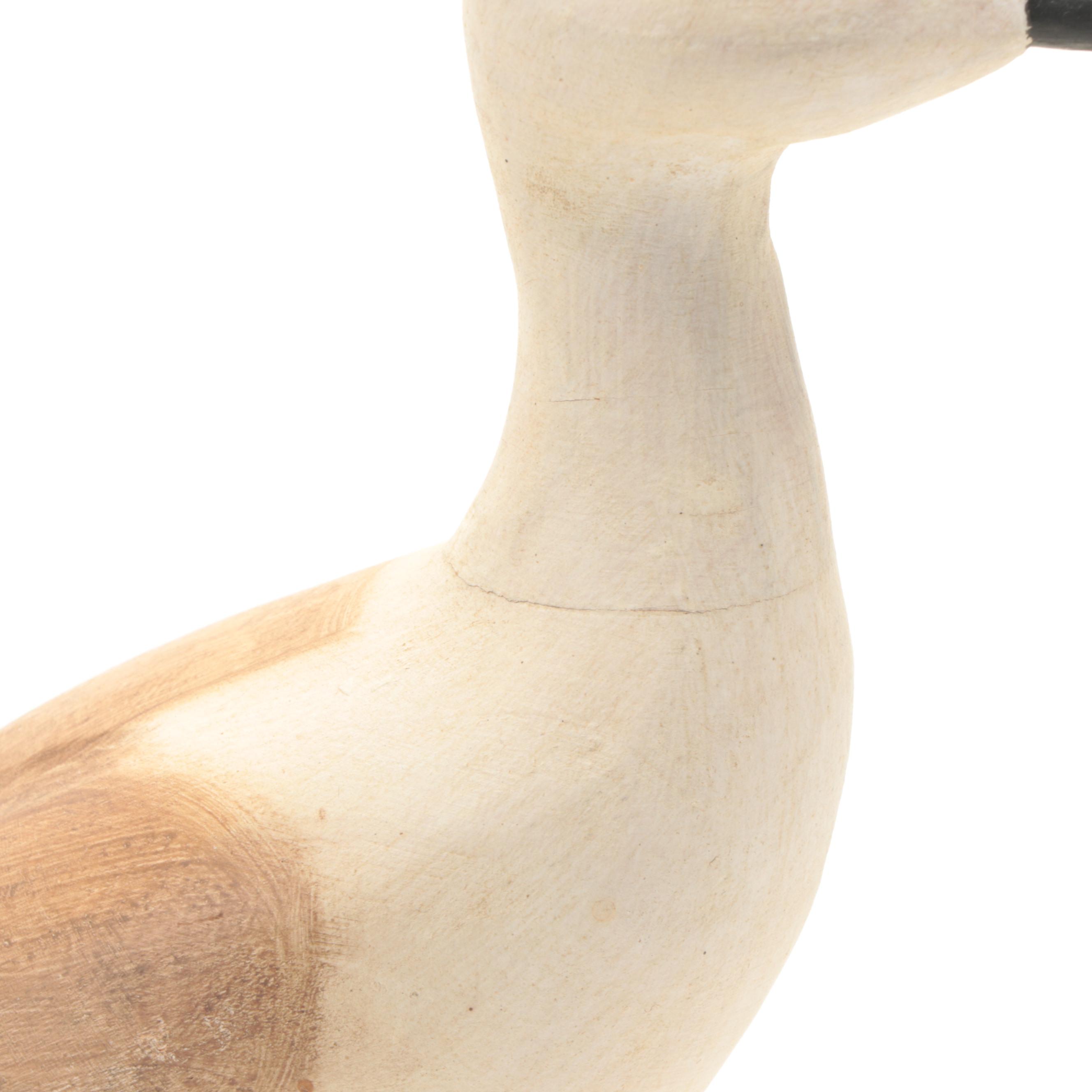 Carved Hand-Painted Wooden Shore Bird Figurines