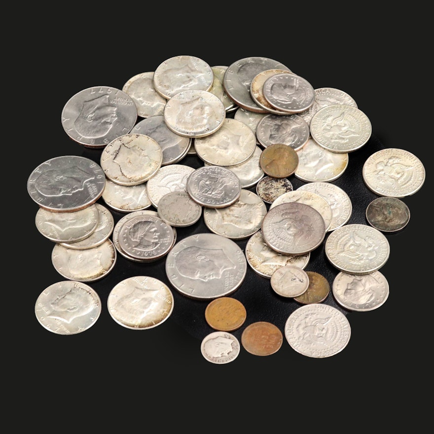 Small Collection of U.S. Copper, Nickel, and Silver Coins