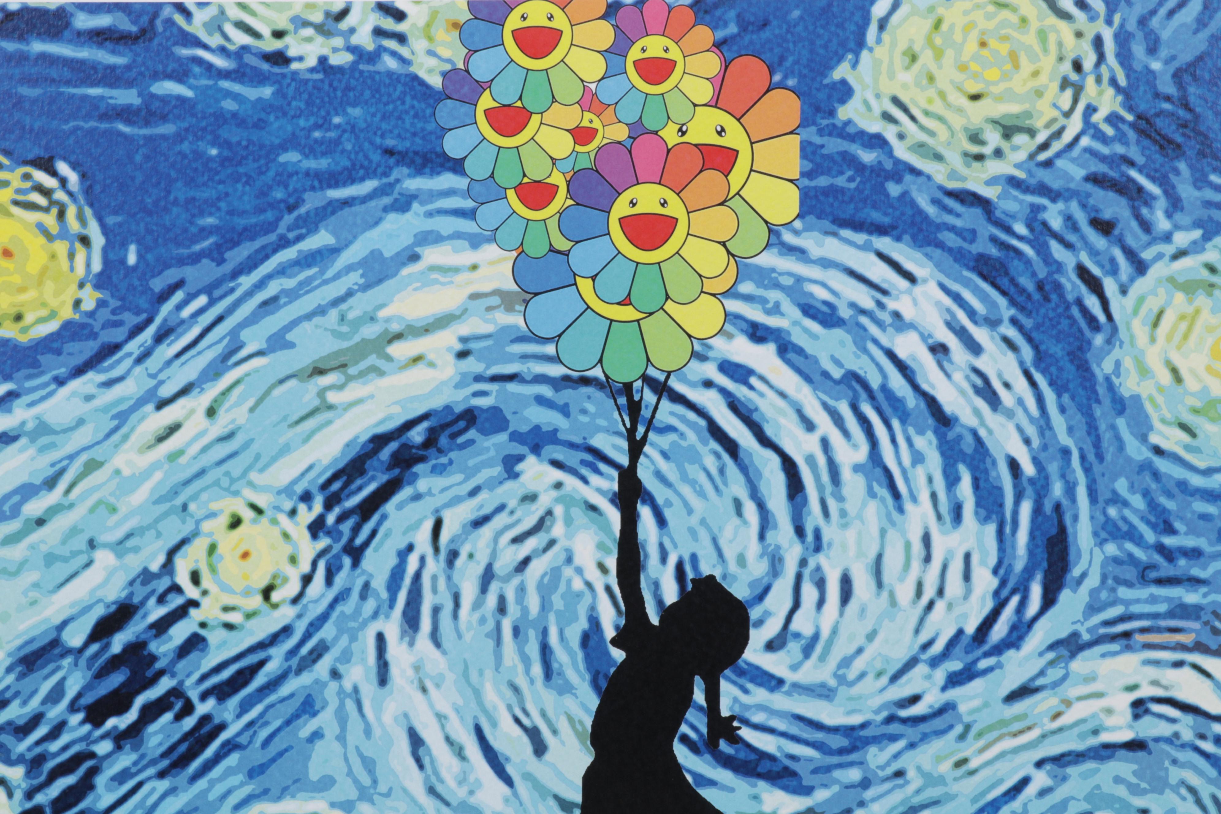 Death NYC Pop Art Graphic Print Homage To Van Gogh, Banksy, and Peanuts, 2022