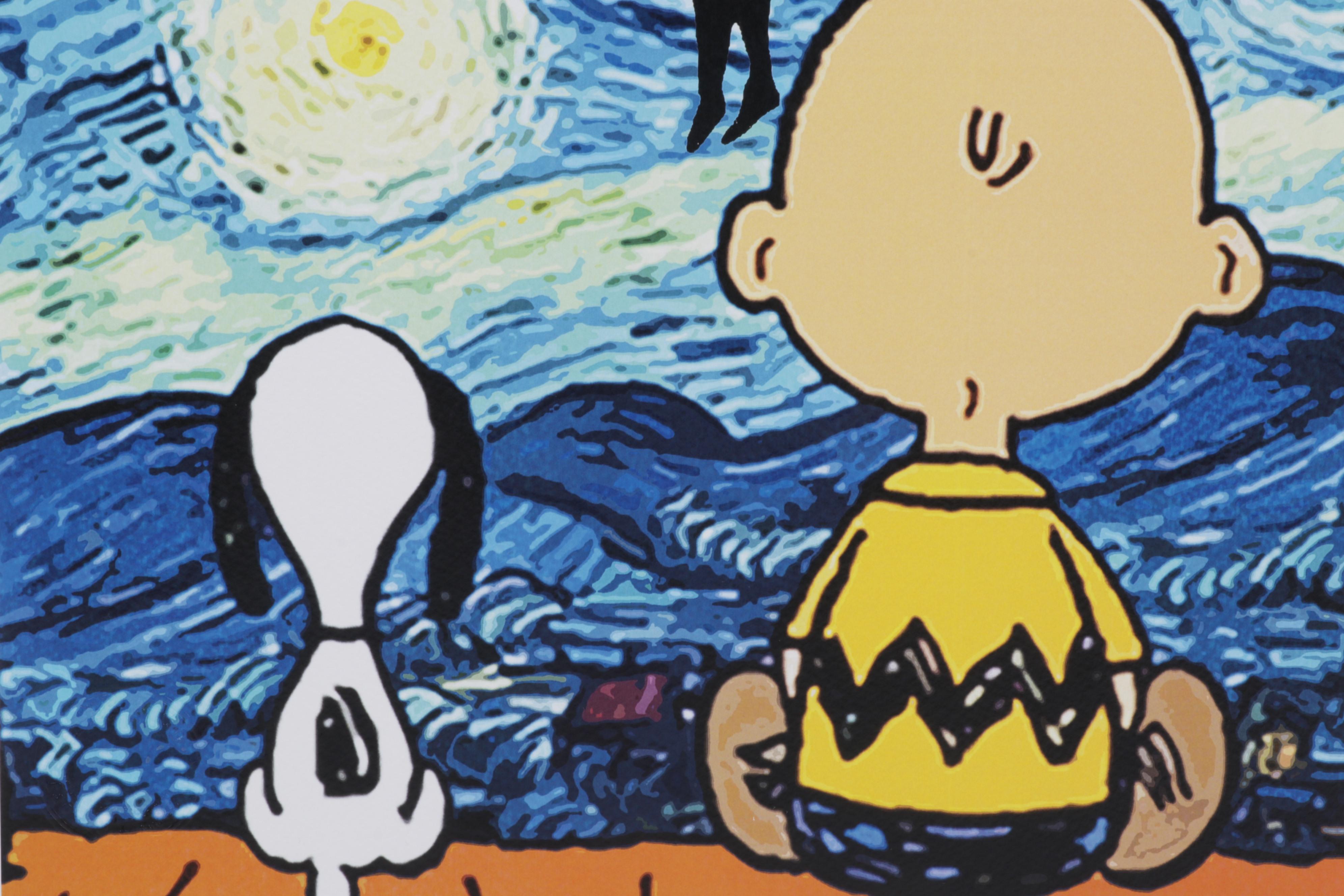 Death NYC Pop Art Graphic Print Homage To Van Gogh, Banksy, and Peanuts, 2022