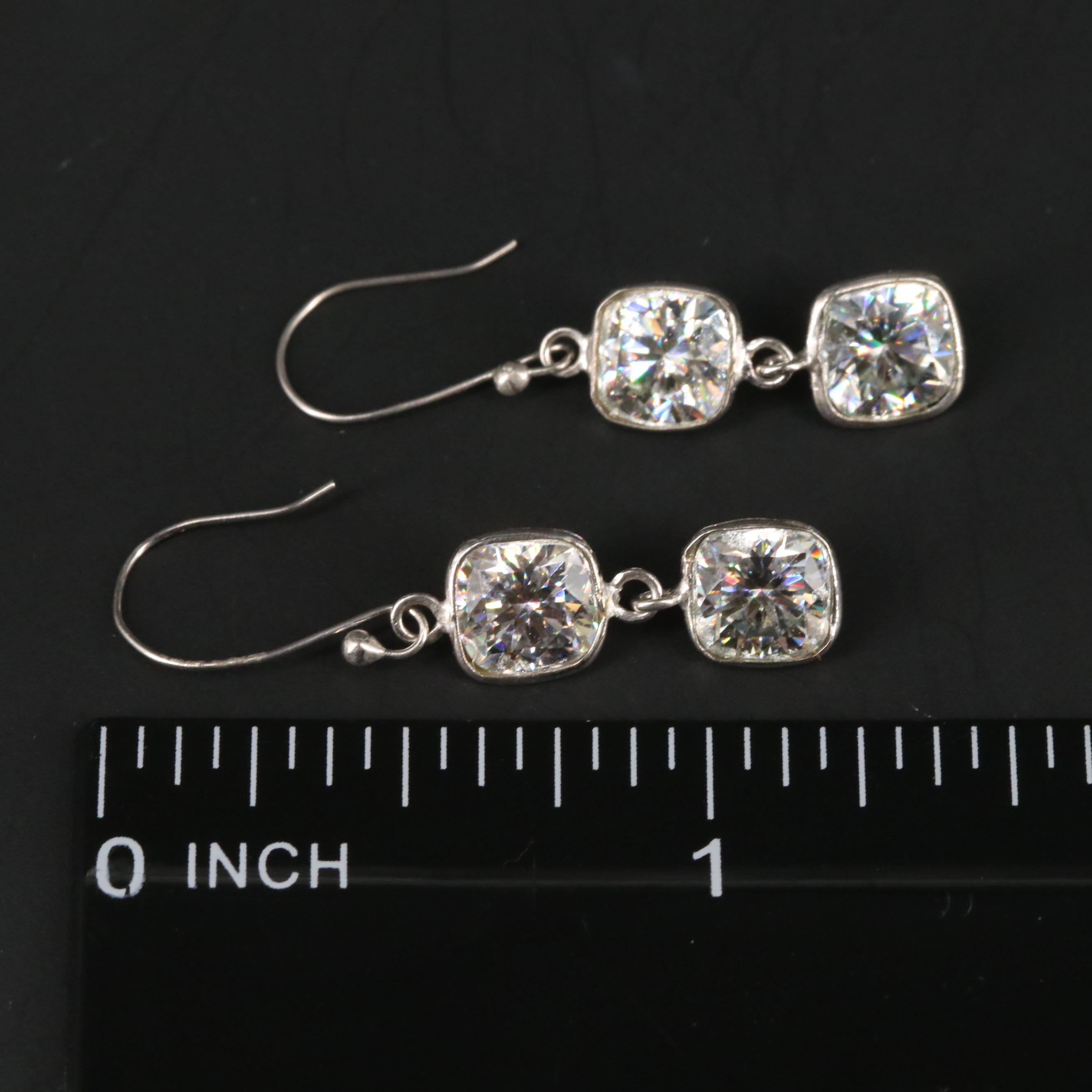 14K Moissanite Dangle Earrings