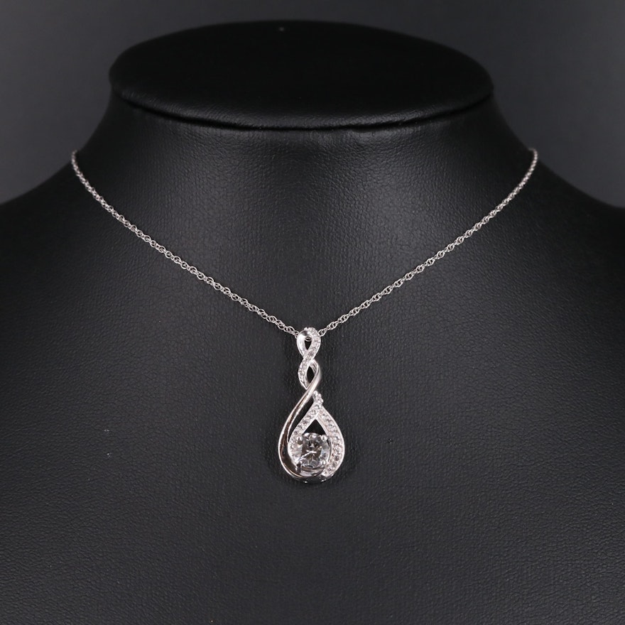 Sterling Silver Sapphire Pendant Necklace