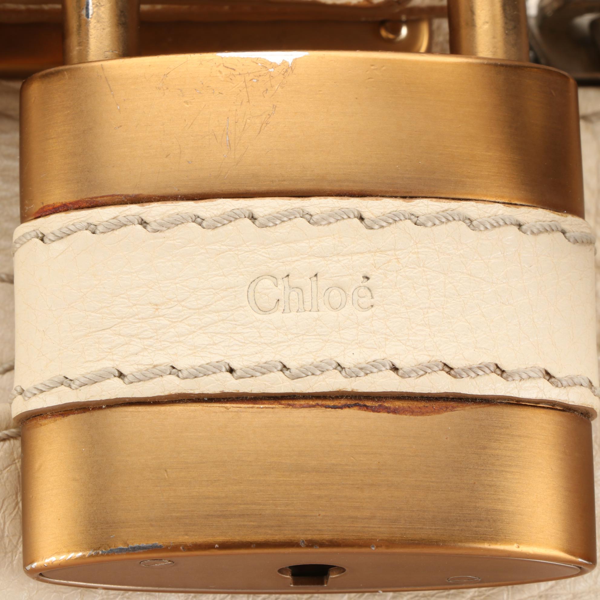 Chloé Paddington Satchel in Ivory Calfskin Leather