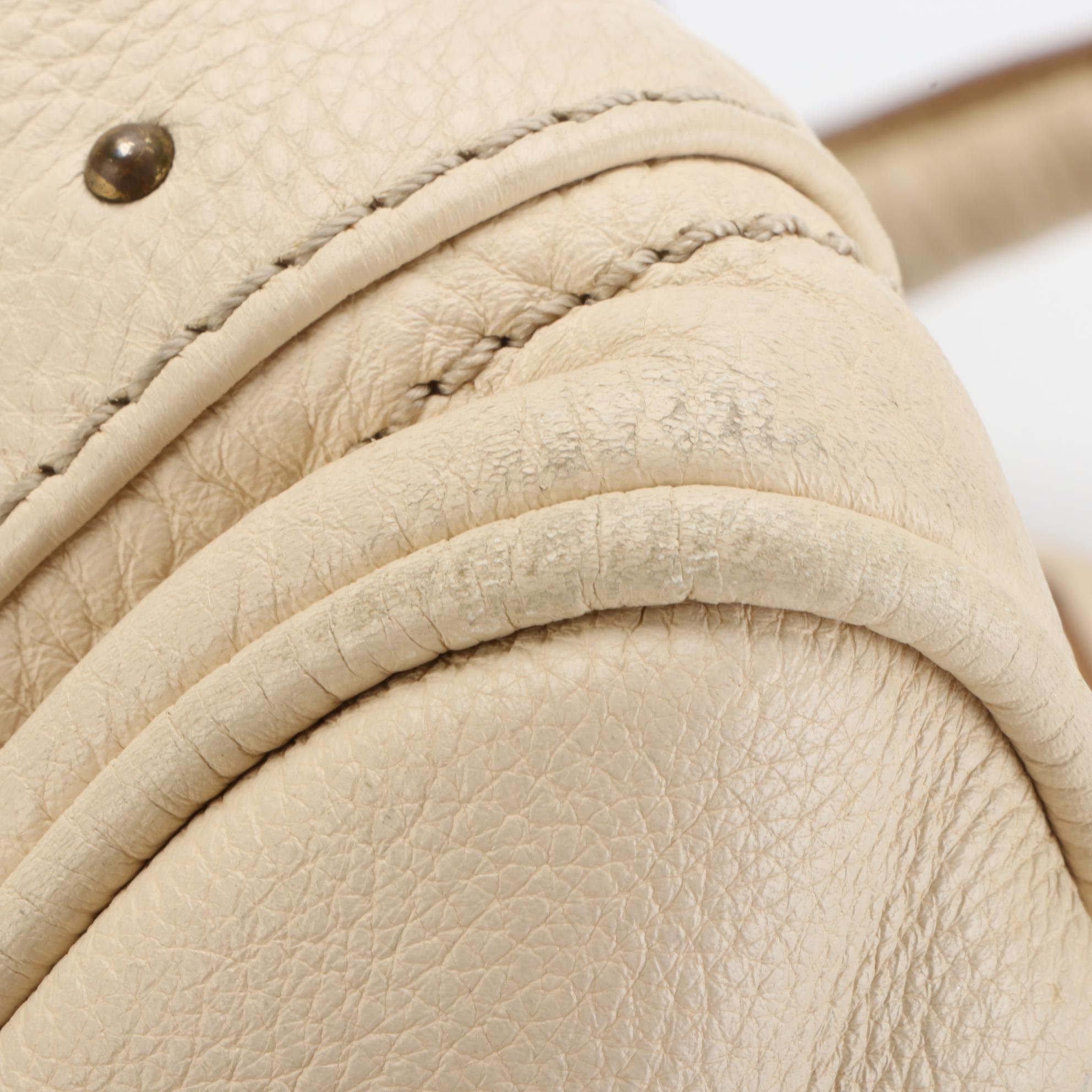 Chloé Paddington Satchel in Ivory Calfskin Leather