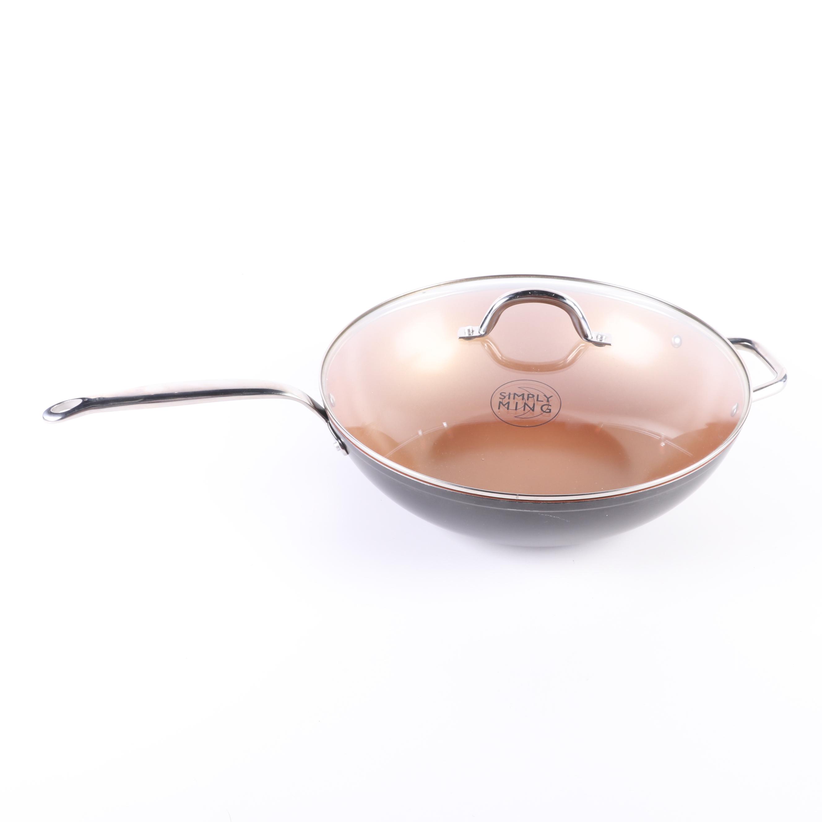 Simply Ming 13-Inch Non-Stick Wok and Lid and Other Kitchenware
