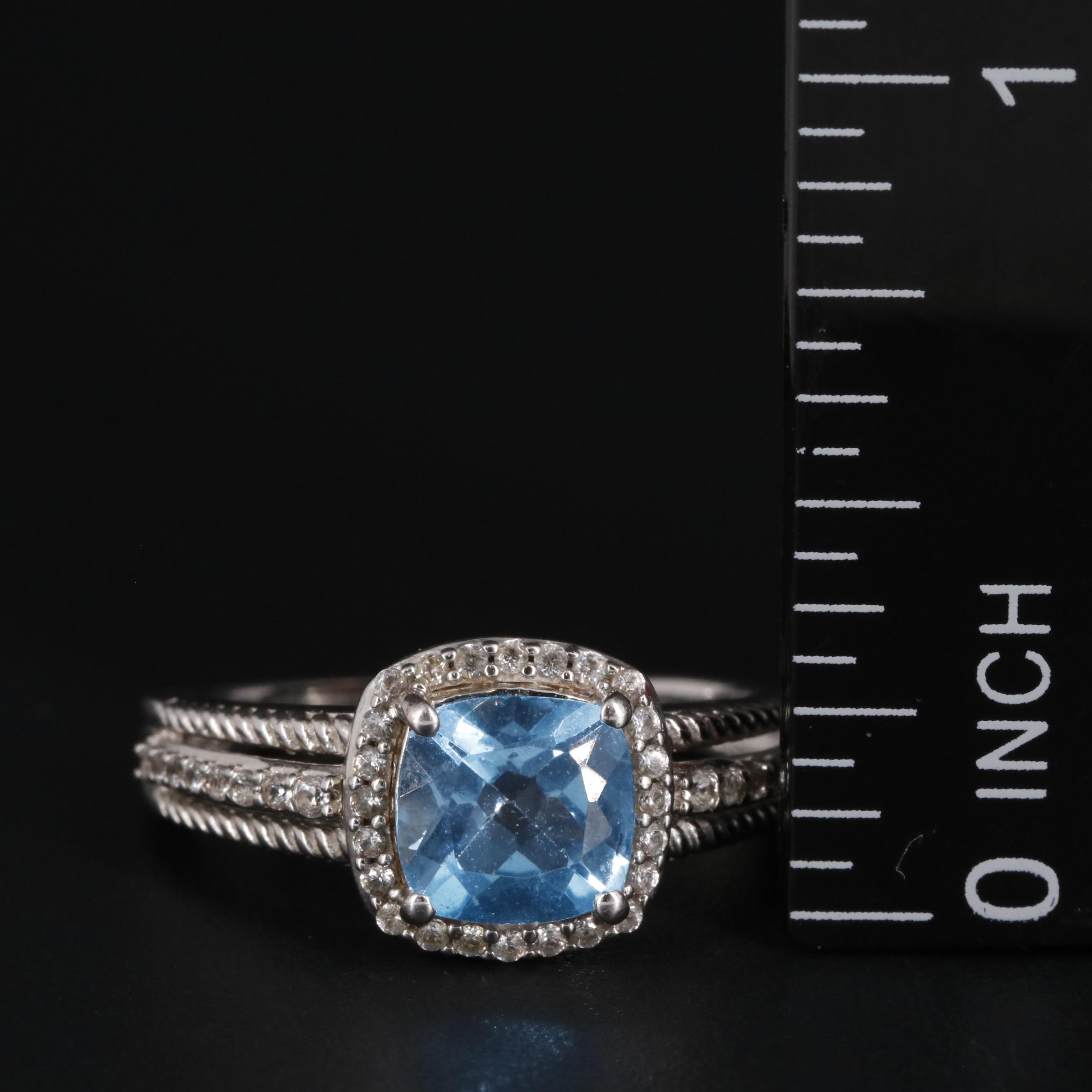 Sterling Silver Topaz Ring