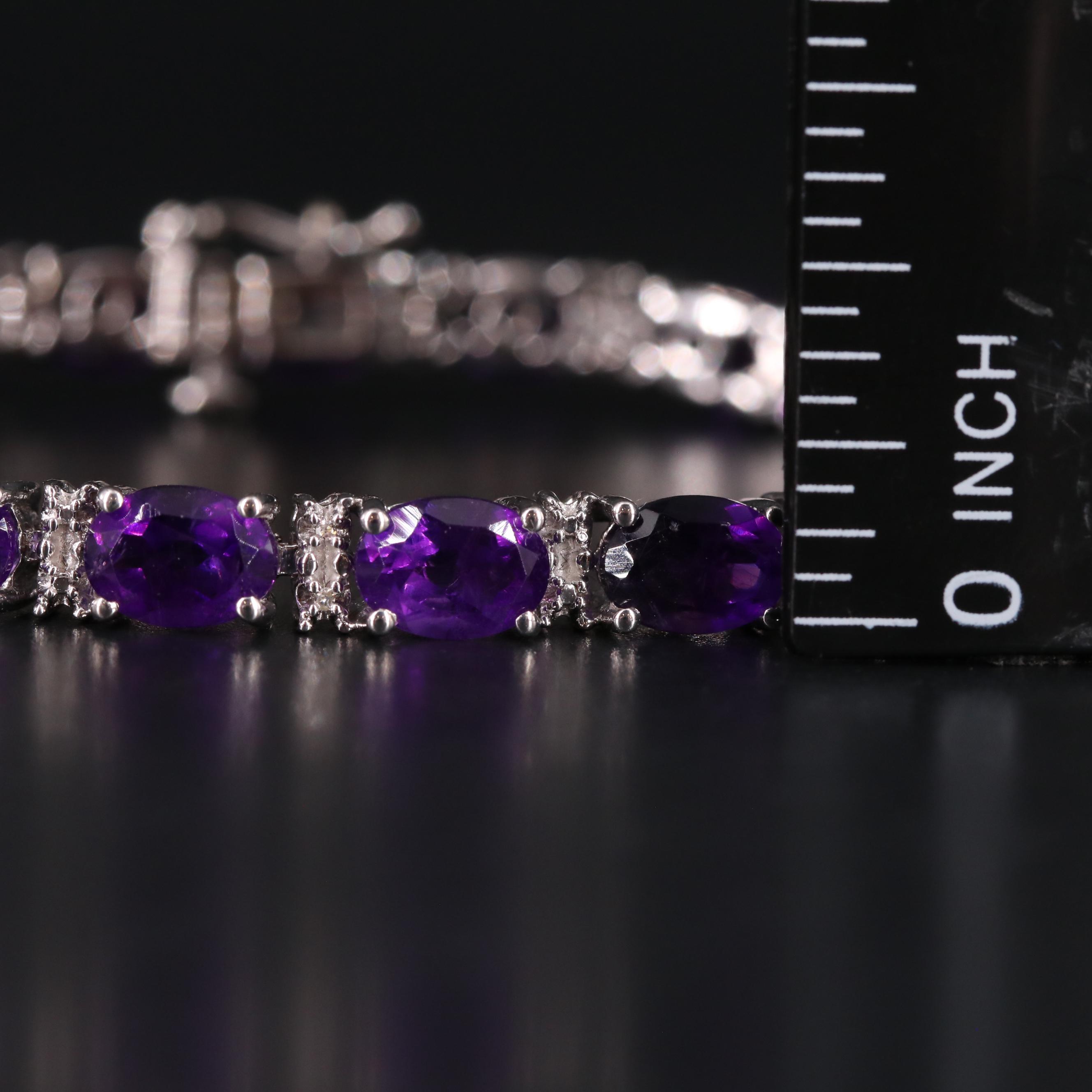 Sterling Silver Amethyst Bracelet