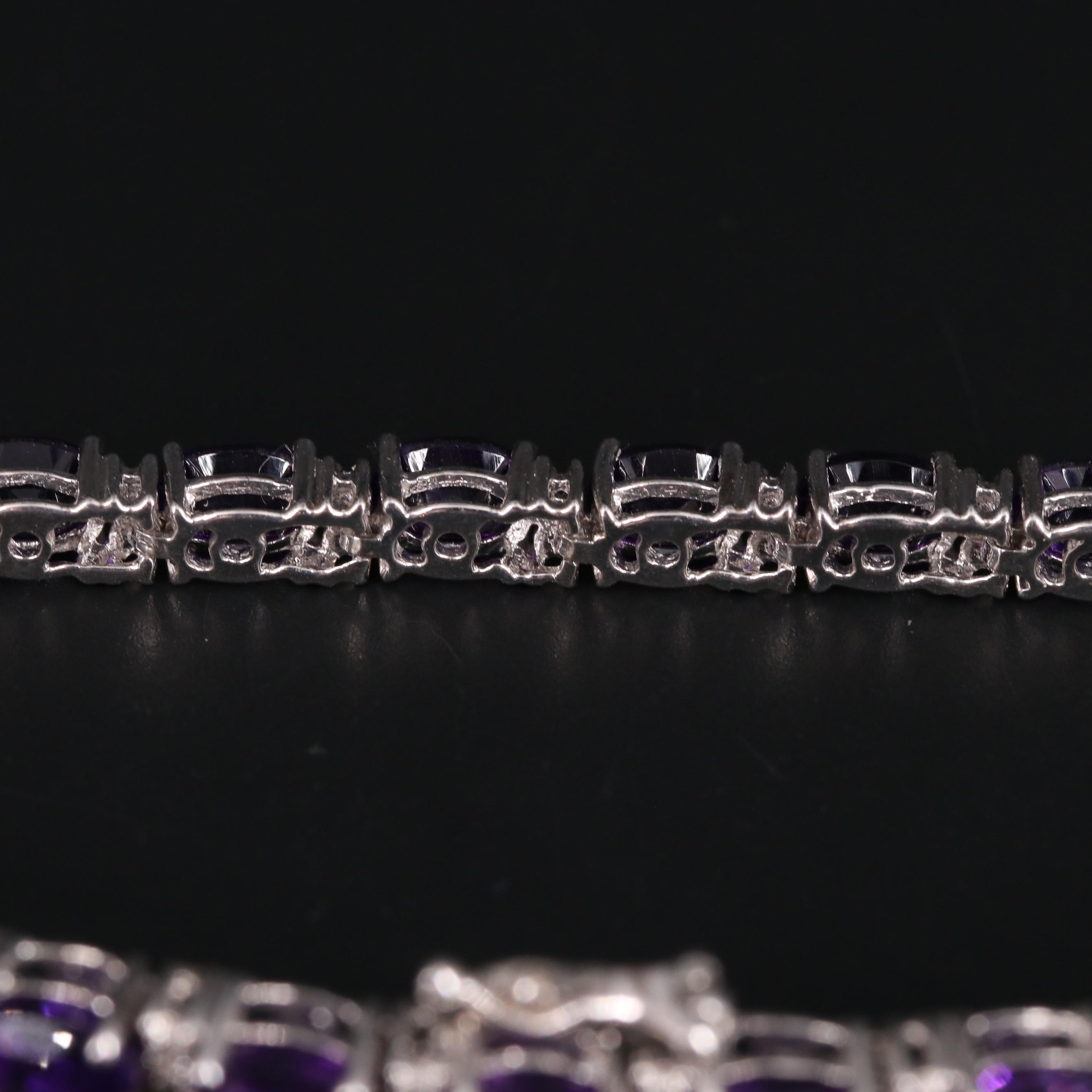 Sterling Silver Amethyst Bracelet