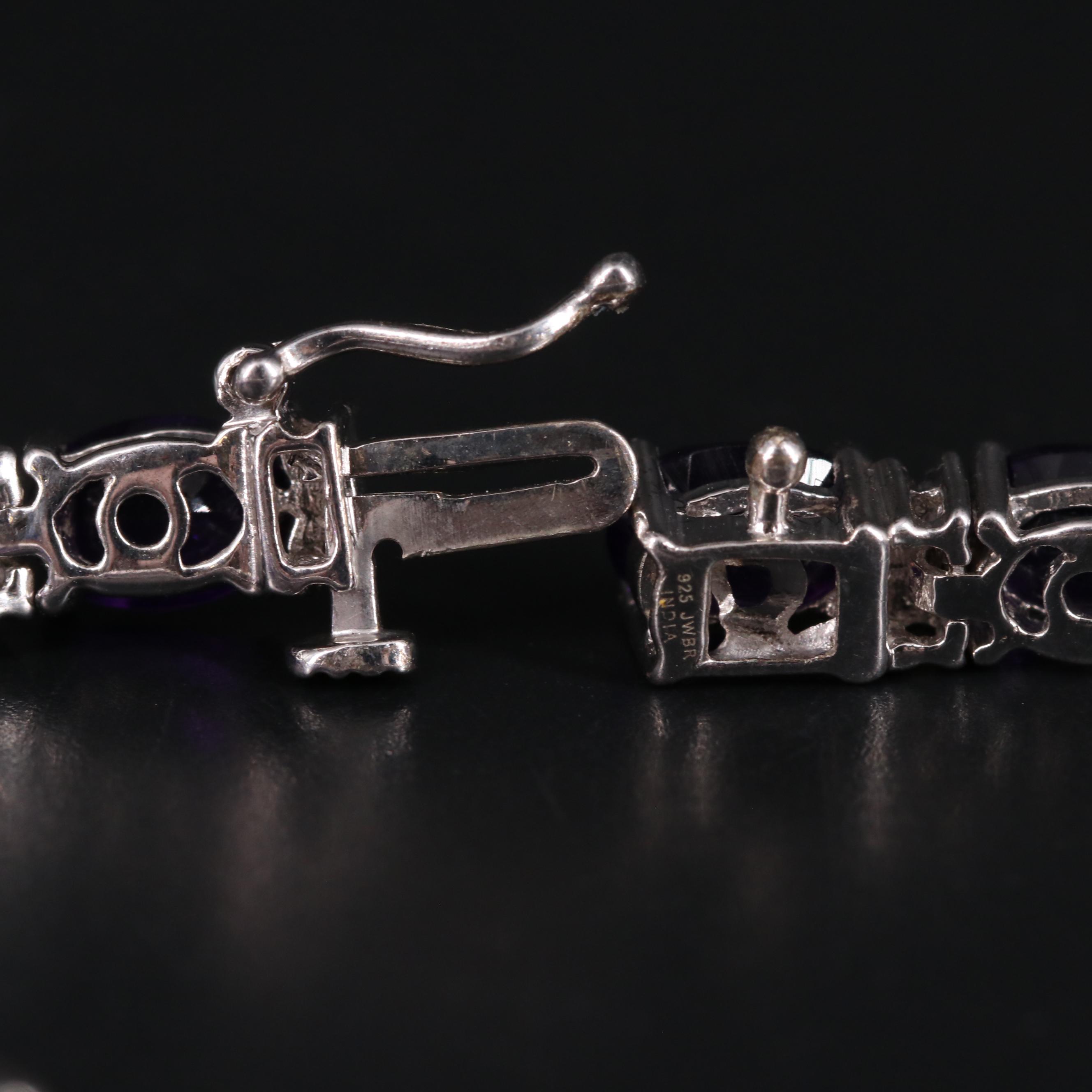 Sterling Silver Amethyst Bracelet