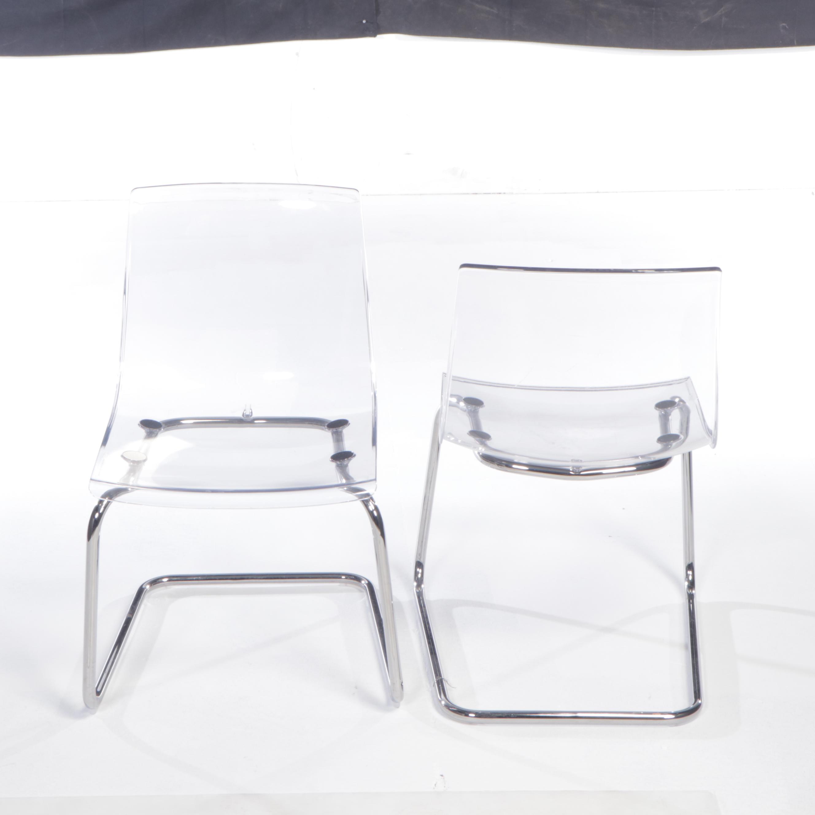 Five Carl Öjerstam for IKEA "Tobias" Steel and Molded Plastic Side Chairs