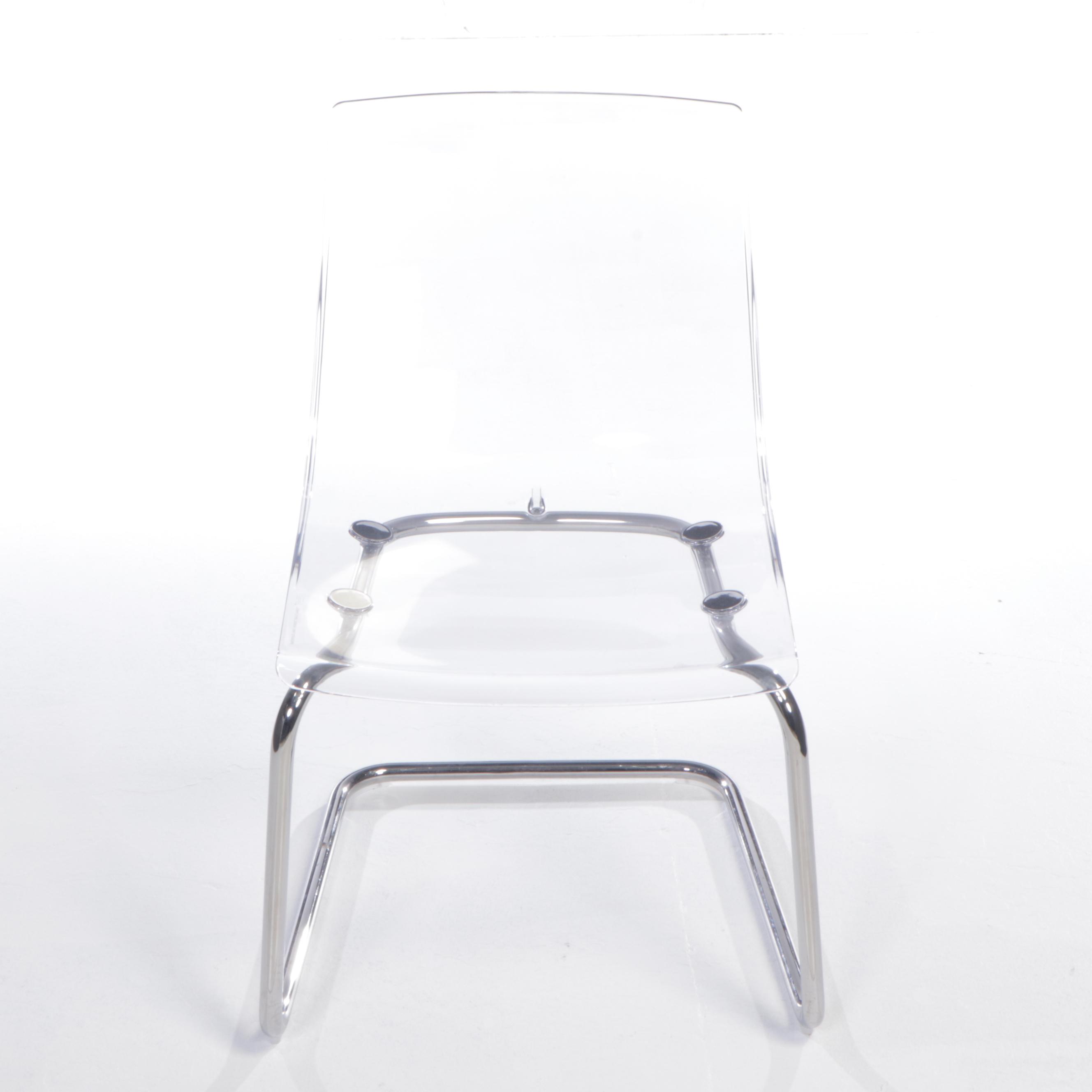 Five Carl Öjerstam for IKEA "Tobias" Steel and Molded Plastic Side Chairs