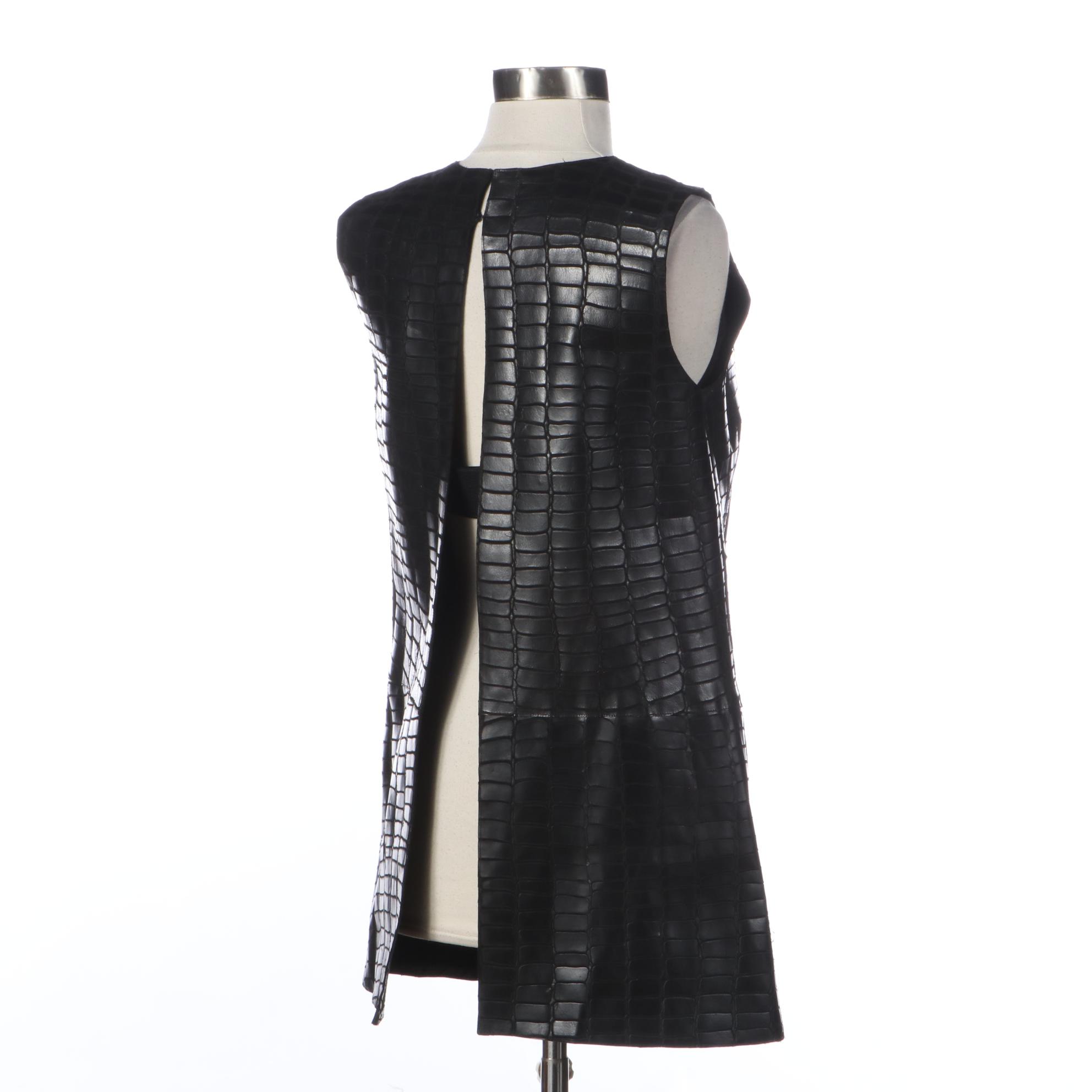 Kaufmanfranco Open Back Top in Leather