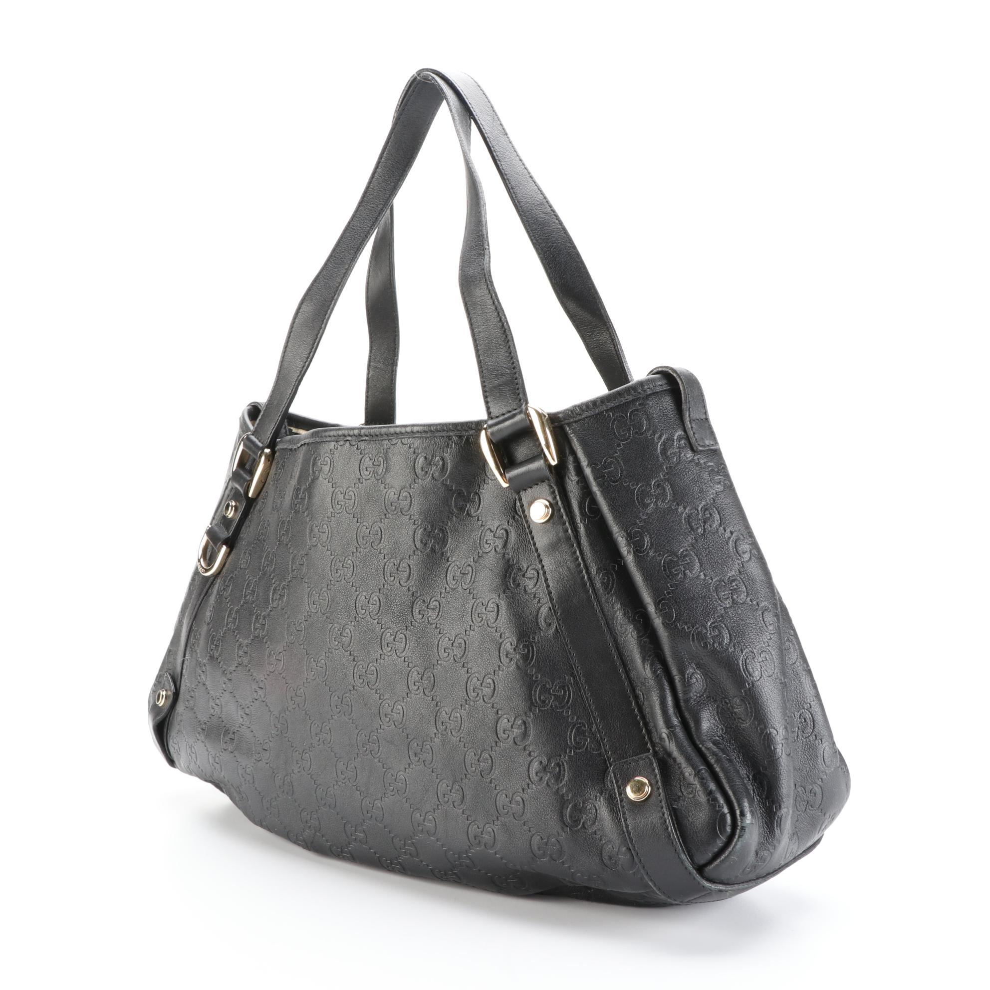 Gucci Pelham GG Embossed Leather Shoulder Bag