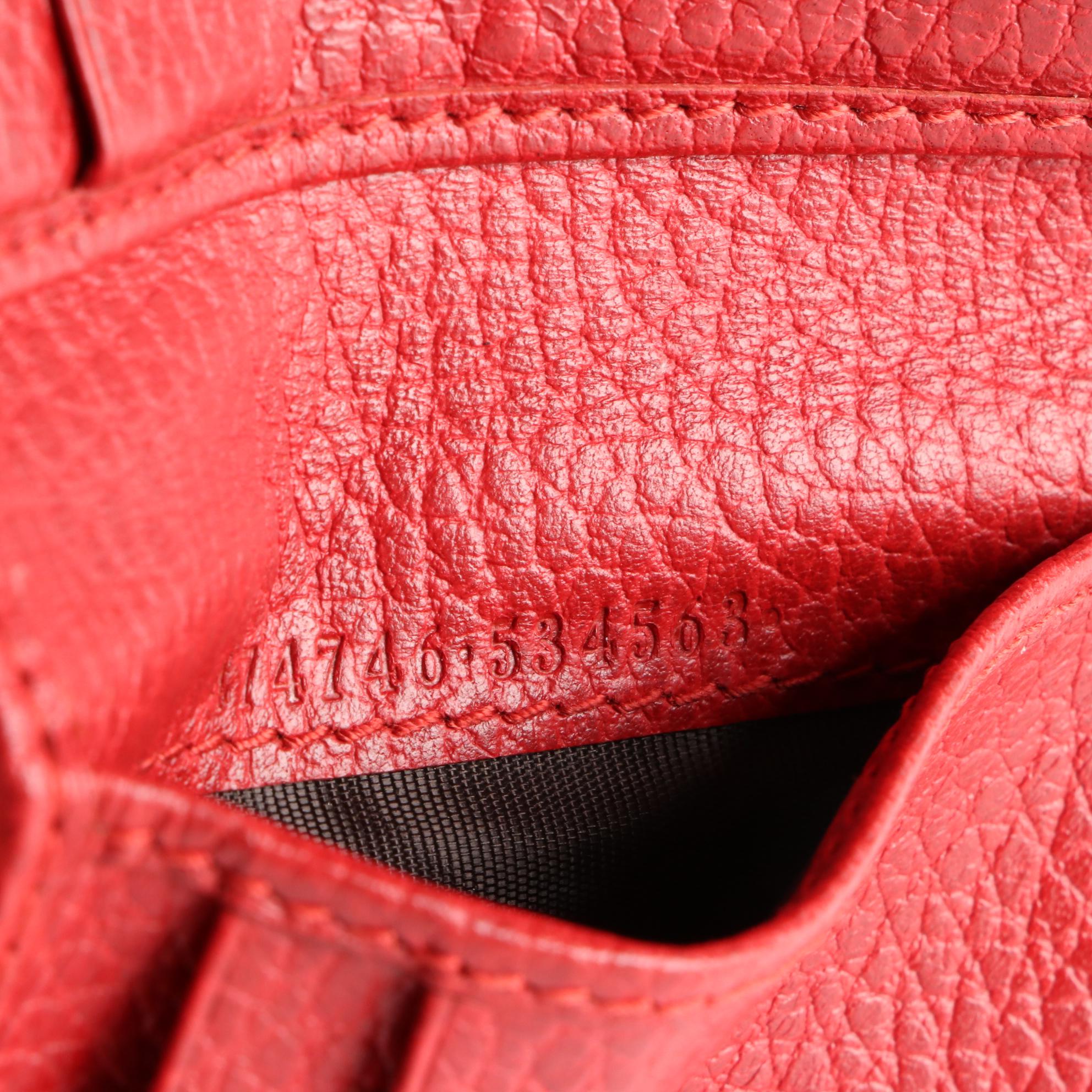 Gucci Marmont Red Leather Compact Wallet with Box