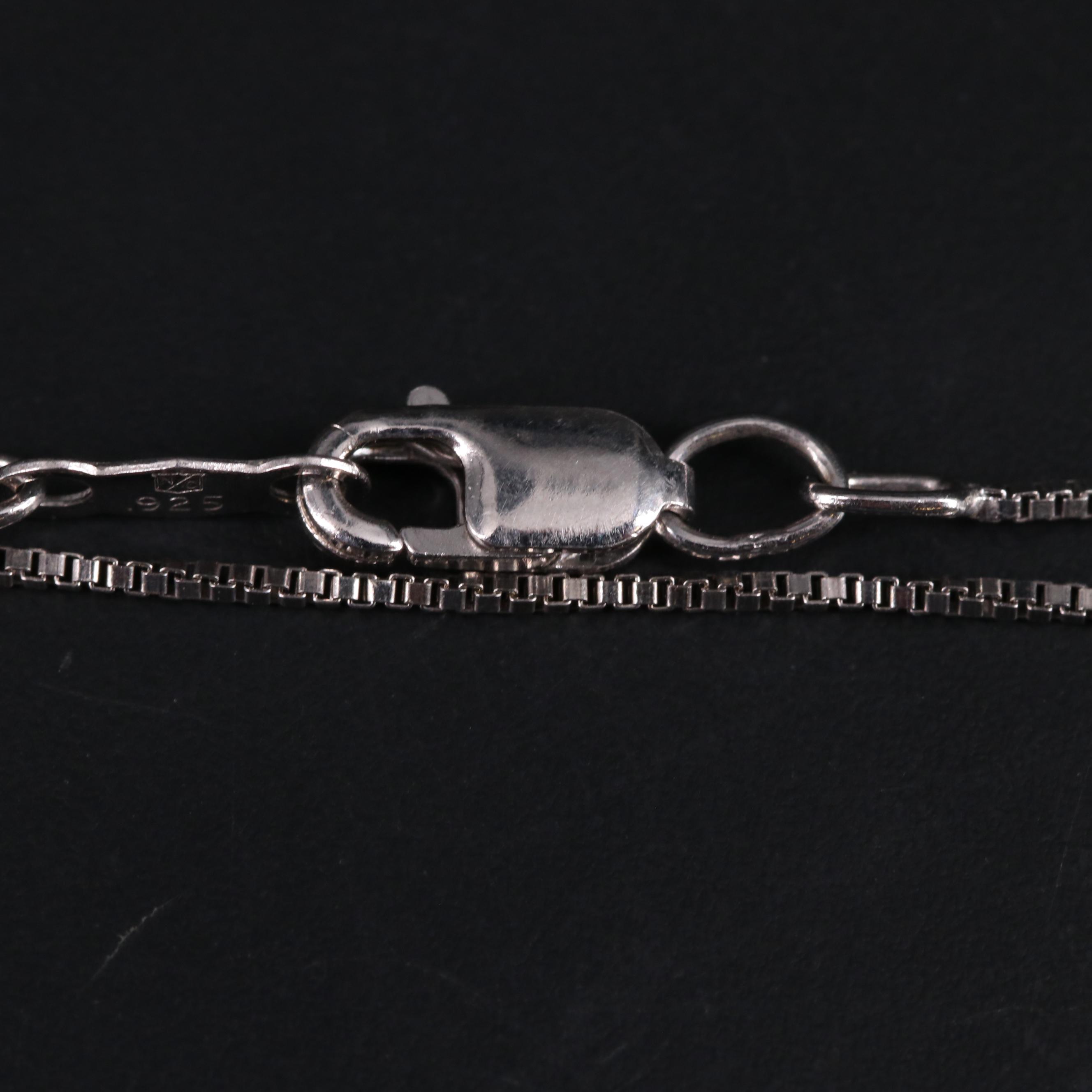 Sterling Silver Mini Key Pendant Necklace