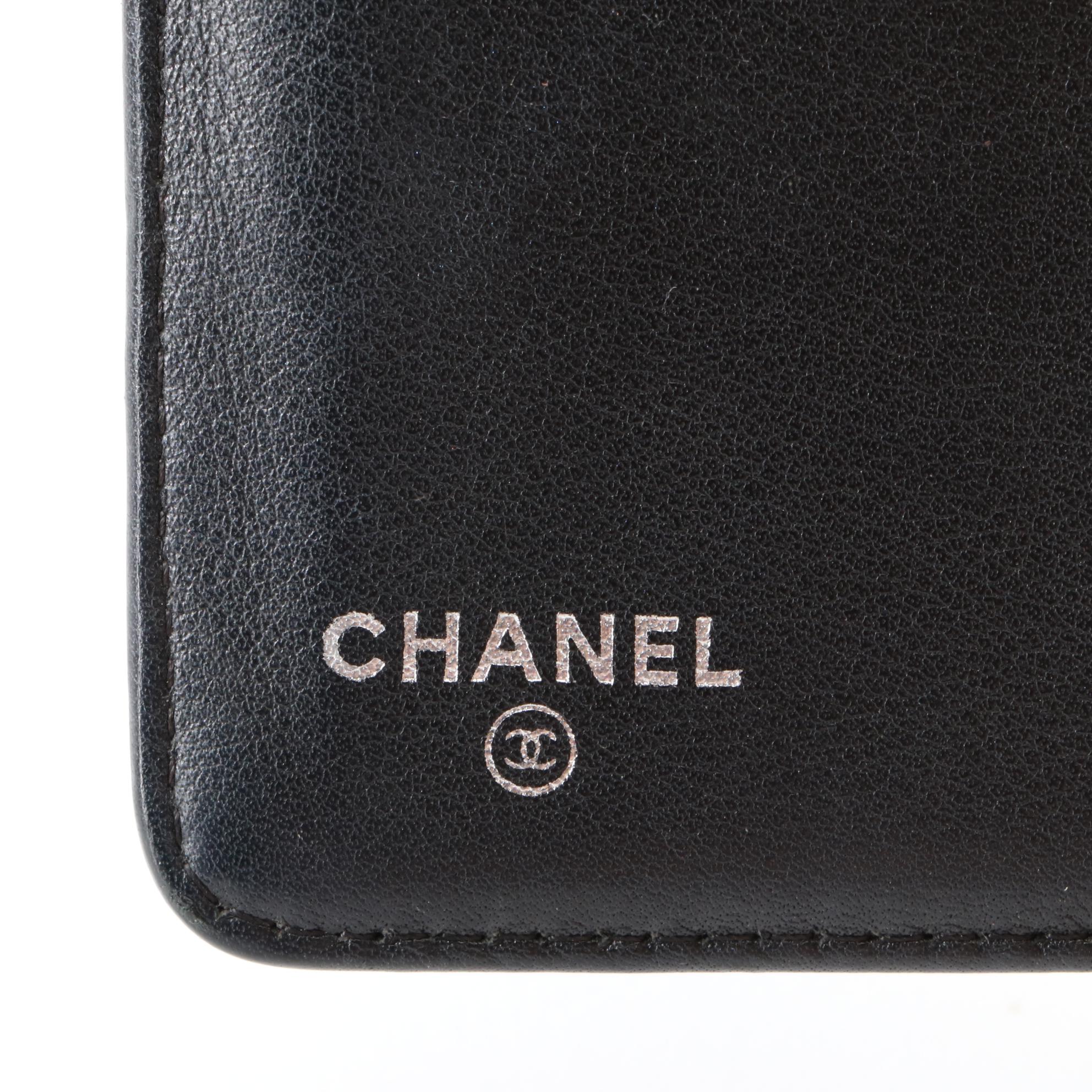 Chanel Camellia Embossed Patent Leather Wallet