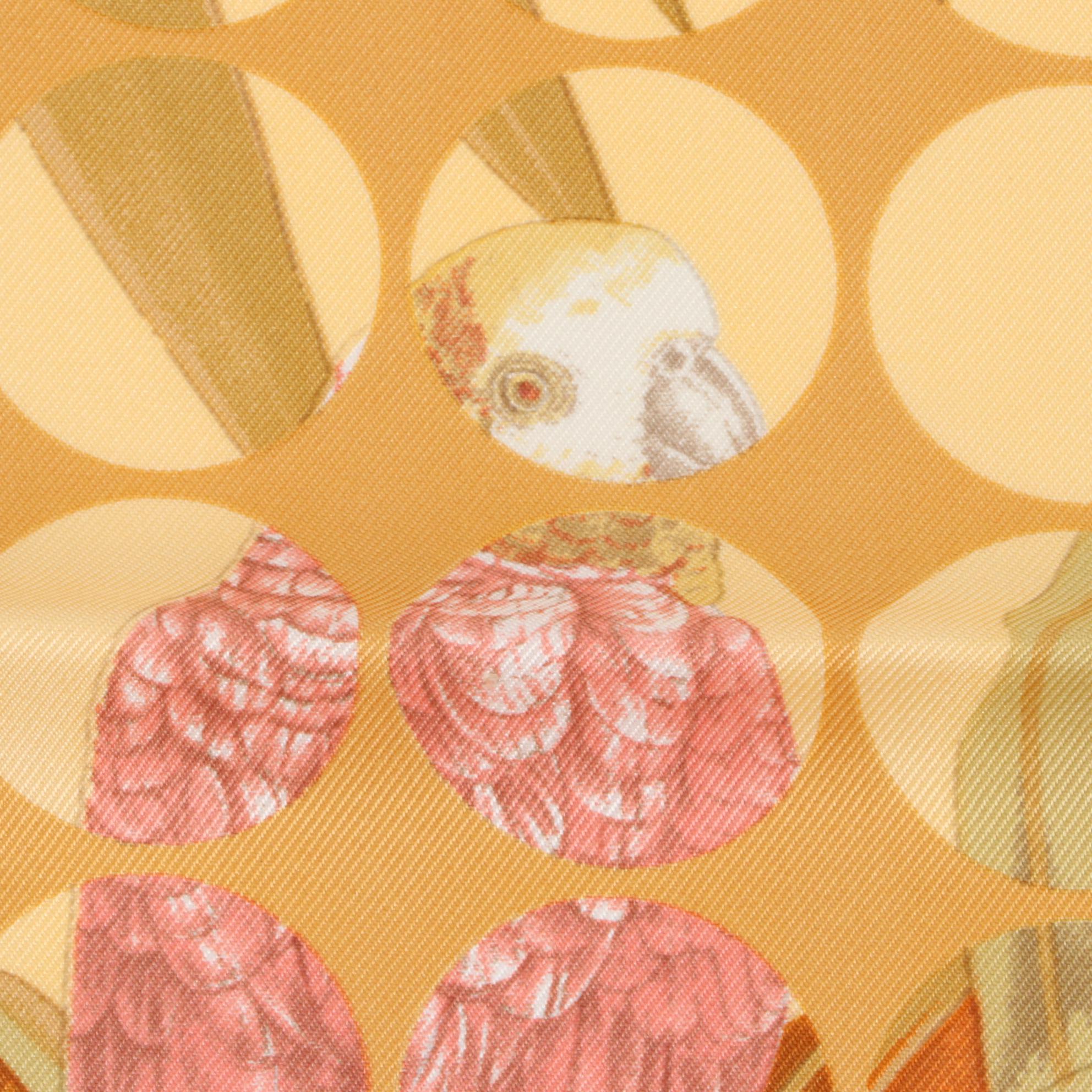 Salvatore Ferragamo Jungle/Dot Print Scarf in Silk Twill with Retail Sleeve