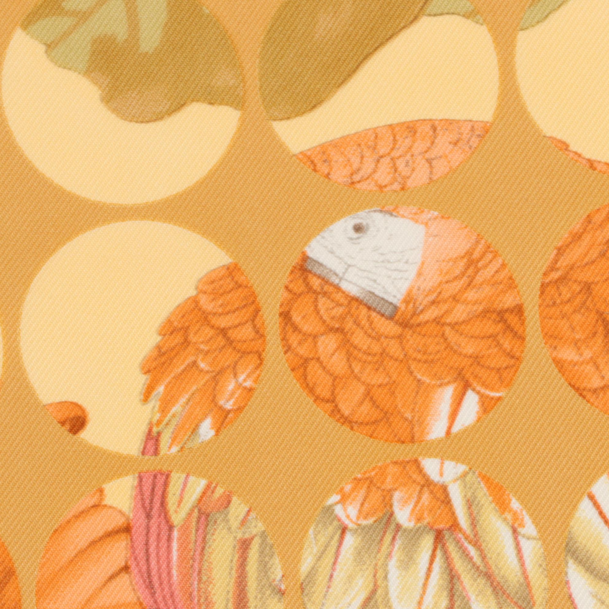 Salvatore Ferragamo Jungle/Dot Print Scarf in Silk Twill with Retail Sleeve