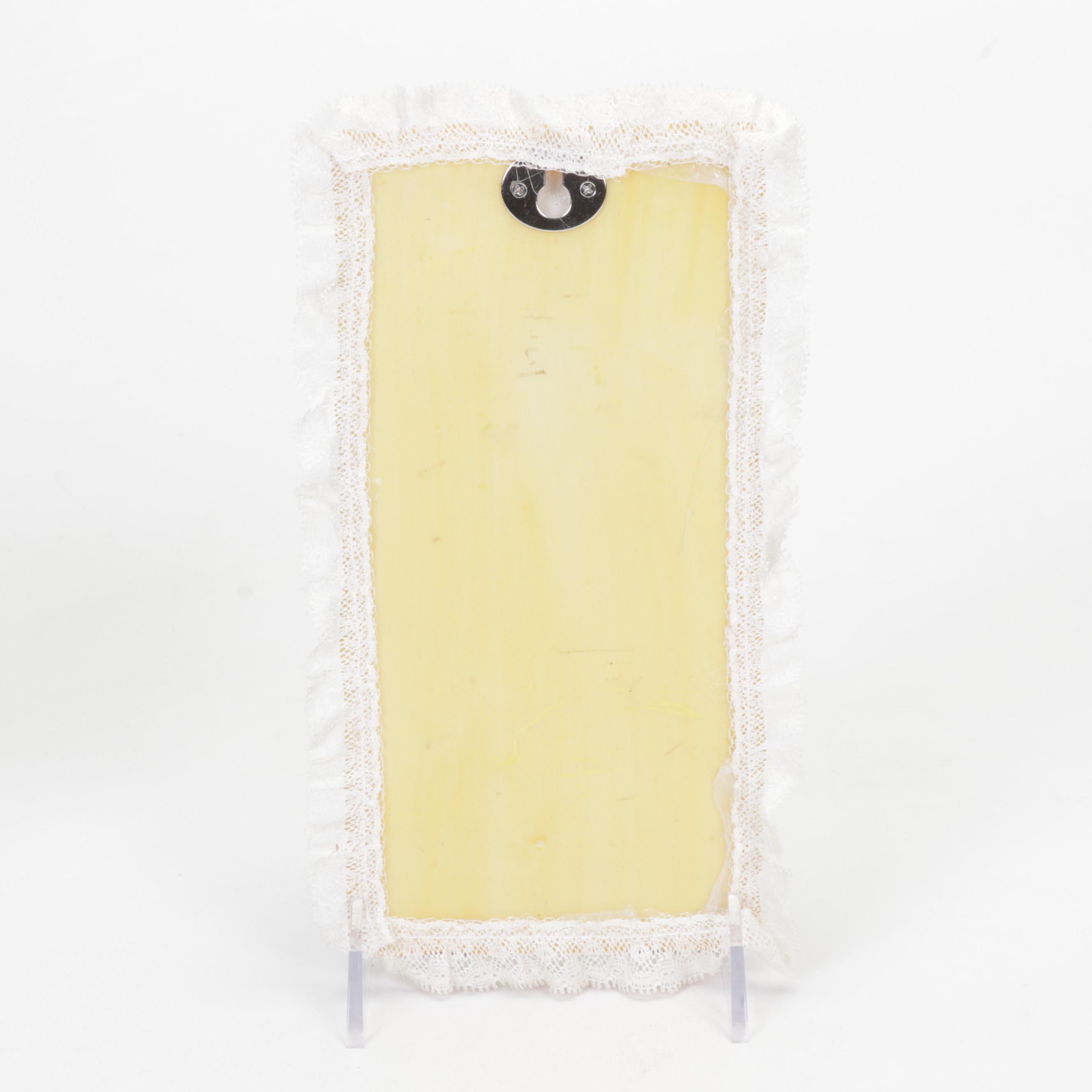 E. Smithson Folk Art Resin Wall Plaques Featuring "Snow Rose"